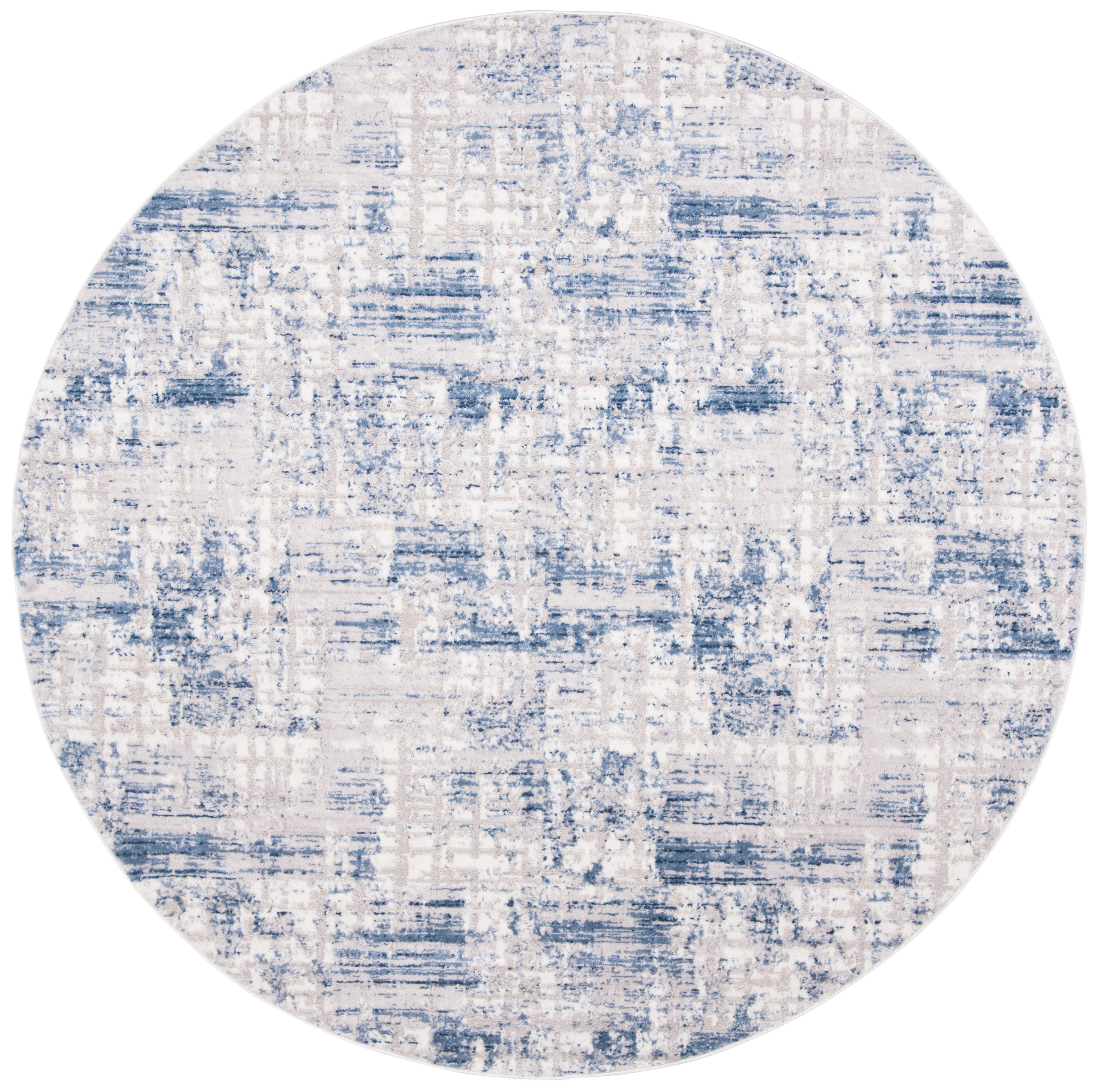 Safavieh ALA786M-7R Amelia Oristo 7 x 7 (ft) Loomed Synthetic Blue/Gray Round Indoor Abstract Area rug