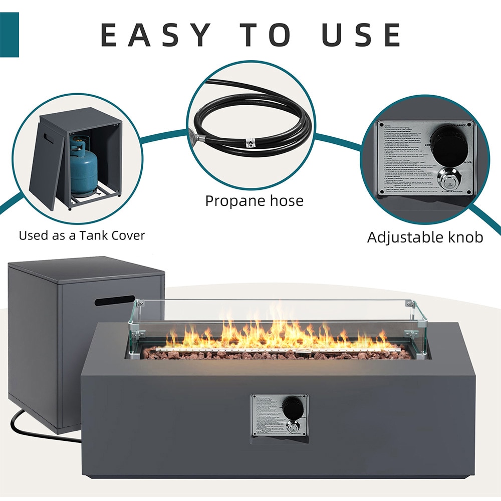 Patio Watcher LS-42KD-FX-DG-B Outdoor-Gas-Firepits - View #6