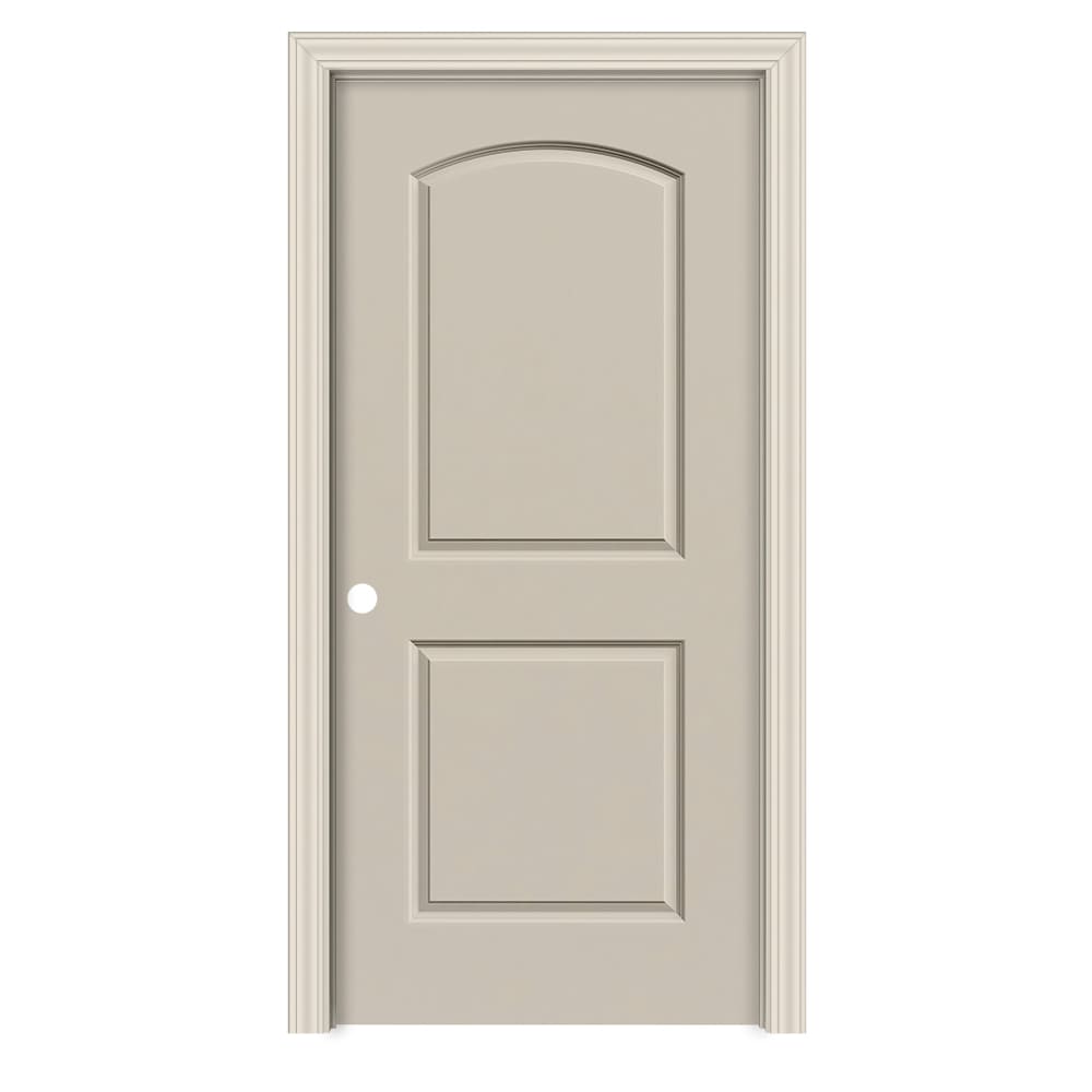 RELIABILT 32-in x 80-in Hollow Core 2-panel Round Top Right Hand Smooth Primed Molded Composite Split Jamb Single Prehung Interior Door (445 Casing) -  PRO10131260