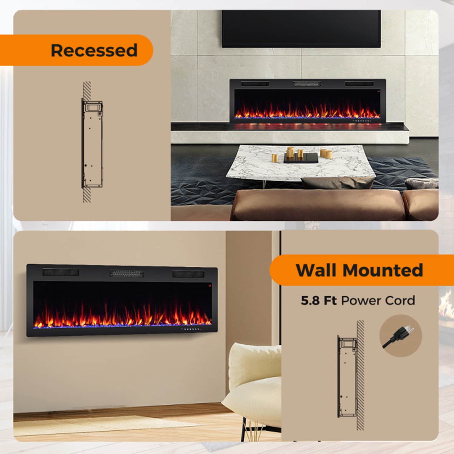 Mondawe MO-FP10165 Electric-Fireplaces - View #8