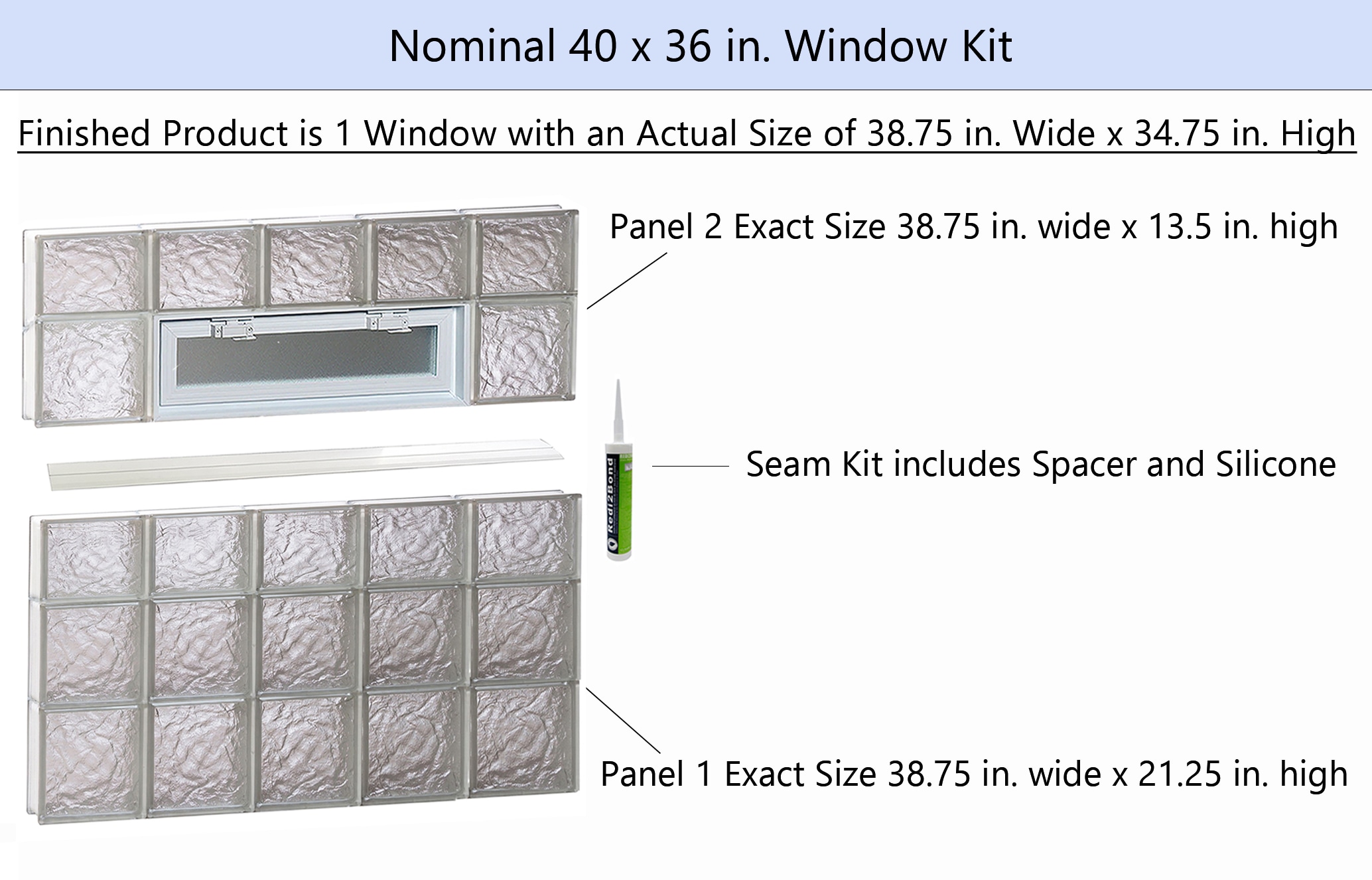 REDI2SET V4036IS Glass-Block-Windows - View #2