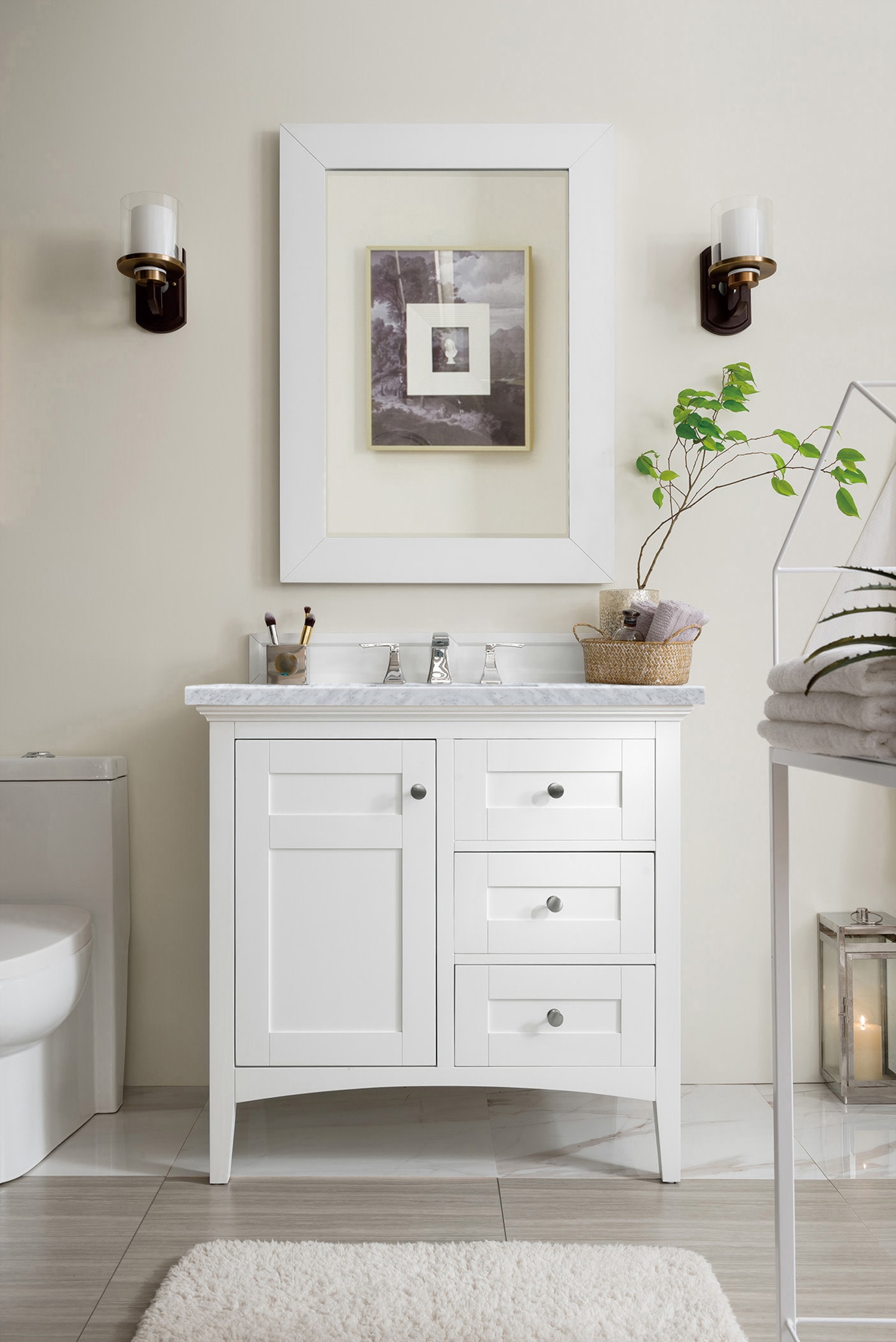 James Martin Vanities 527-V36-BW-3CAR Bath-Vanity-Combo - View #2