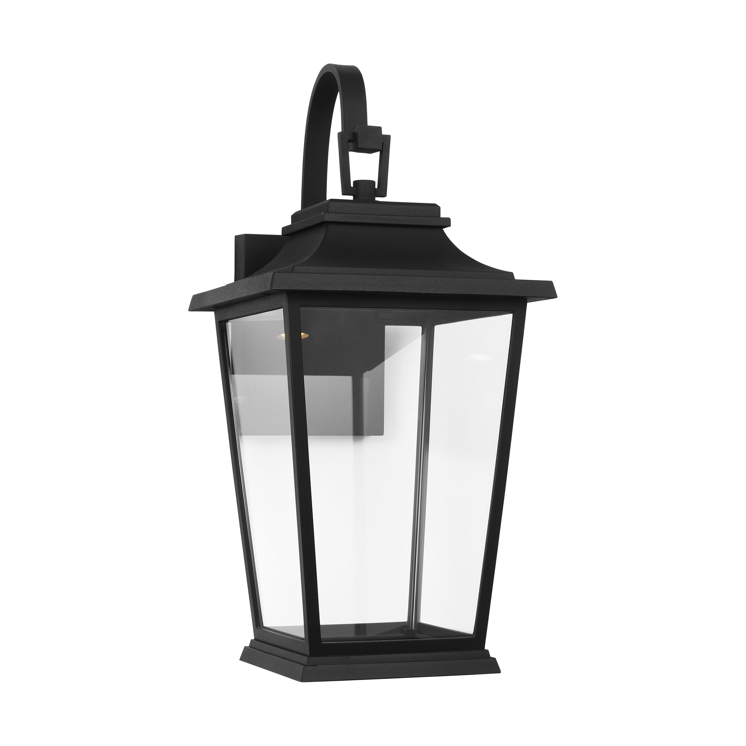 Generation Lighting SLO1241TXB Warren Coastal 22.63-in H Black Hardwired Integrated LED Outdoor Wall Light