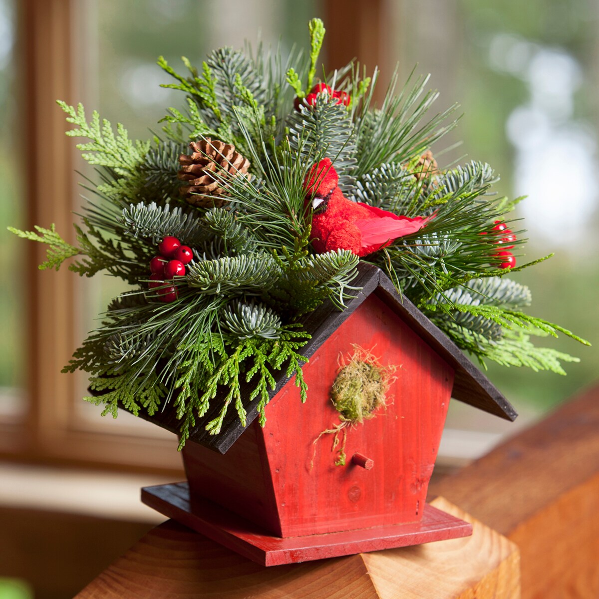 Cardinal Christmas Tablescape + Fragrant and Fresh Evergreen