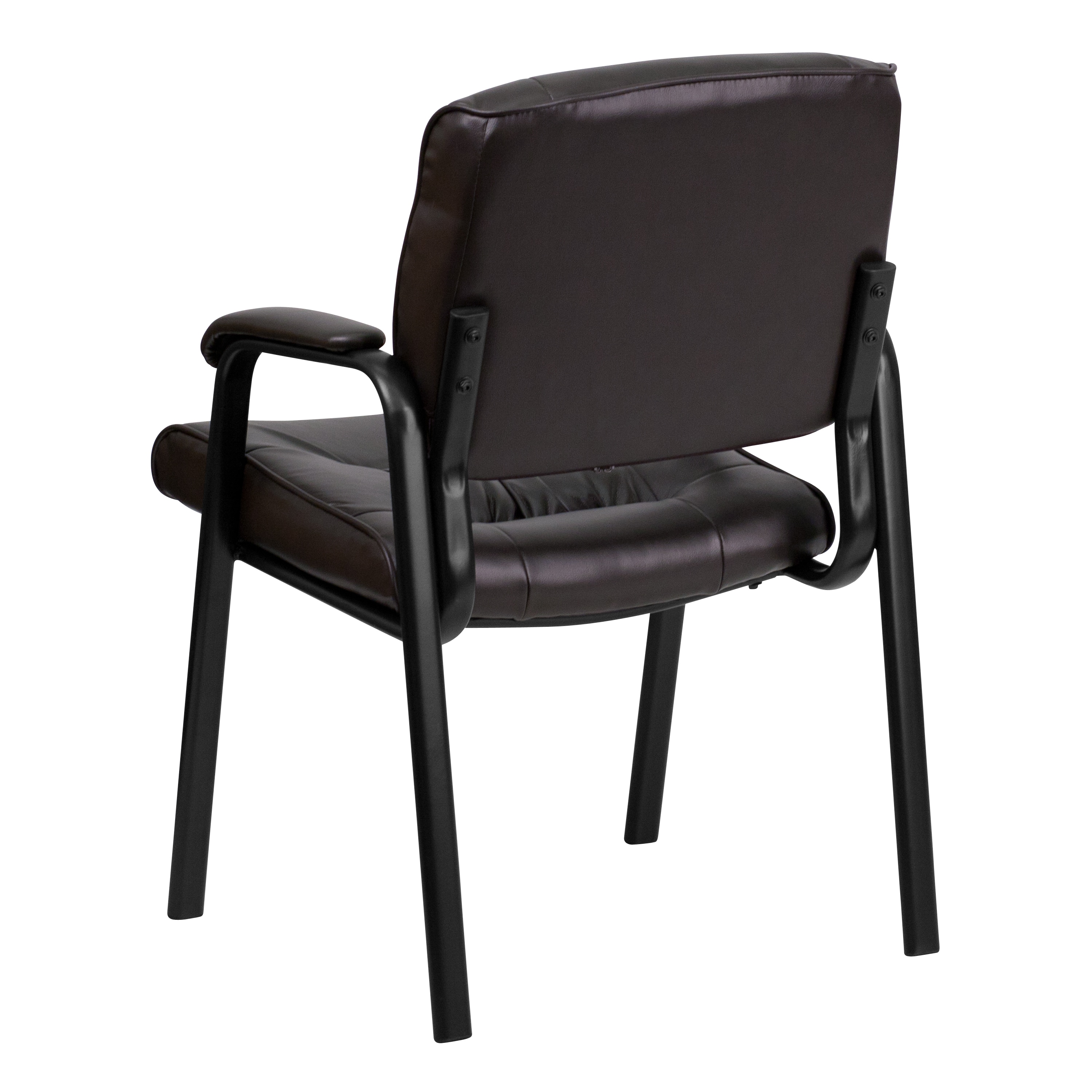 Ergonomic Brown LeatherSoft Executive Chair with Metal Frame