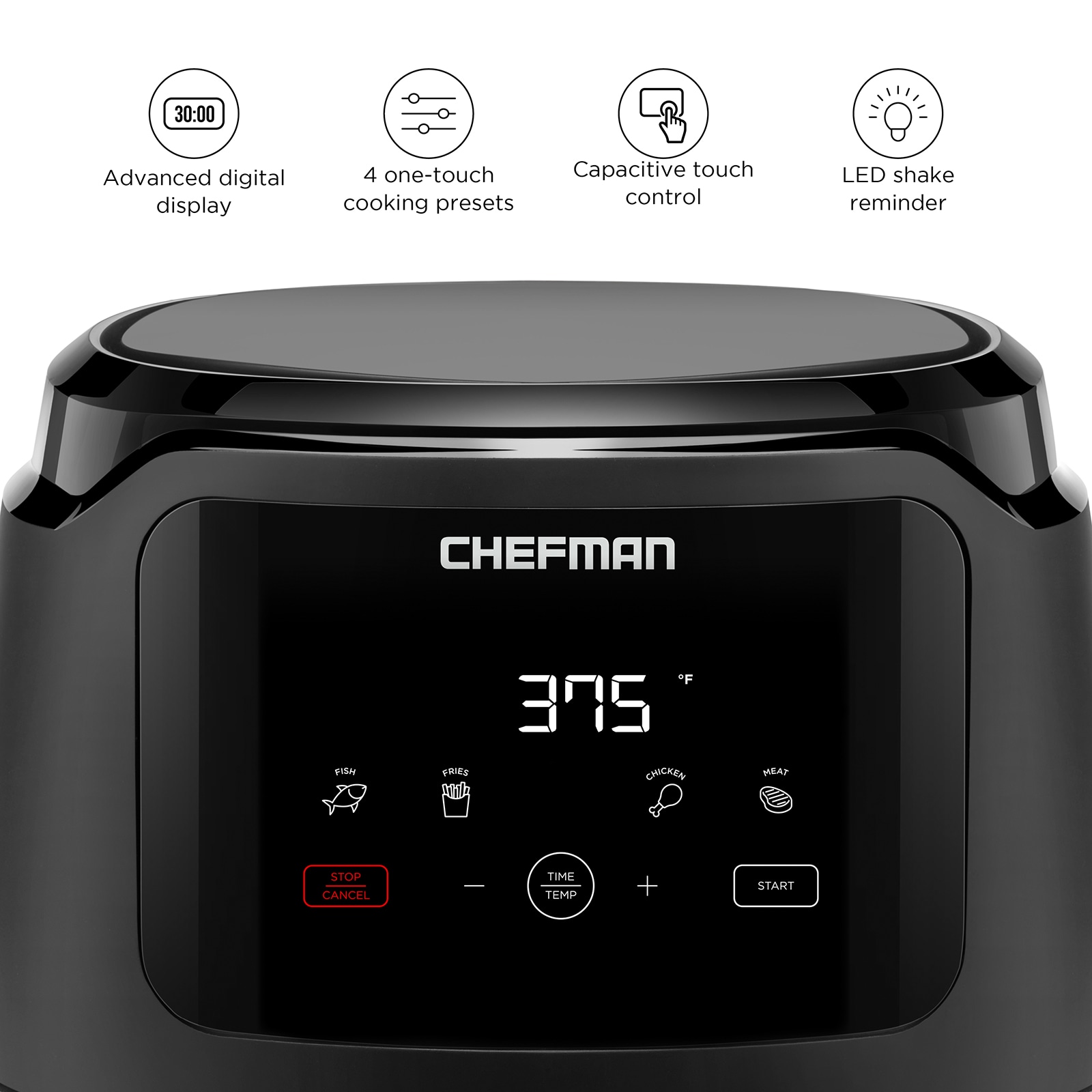 Chefman Turbofry Air Fryer 2-Quart Black Non-Stick Removable Fry Basket  cETLus Safety Listed 1000W in the Air Fryers department at
