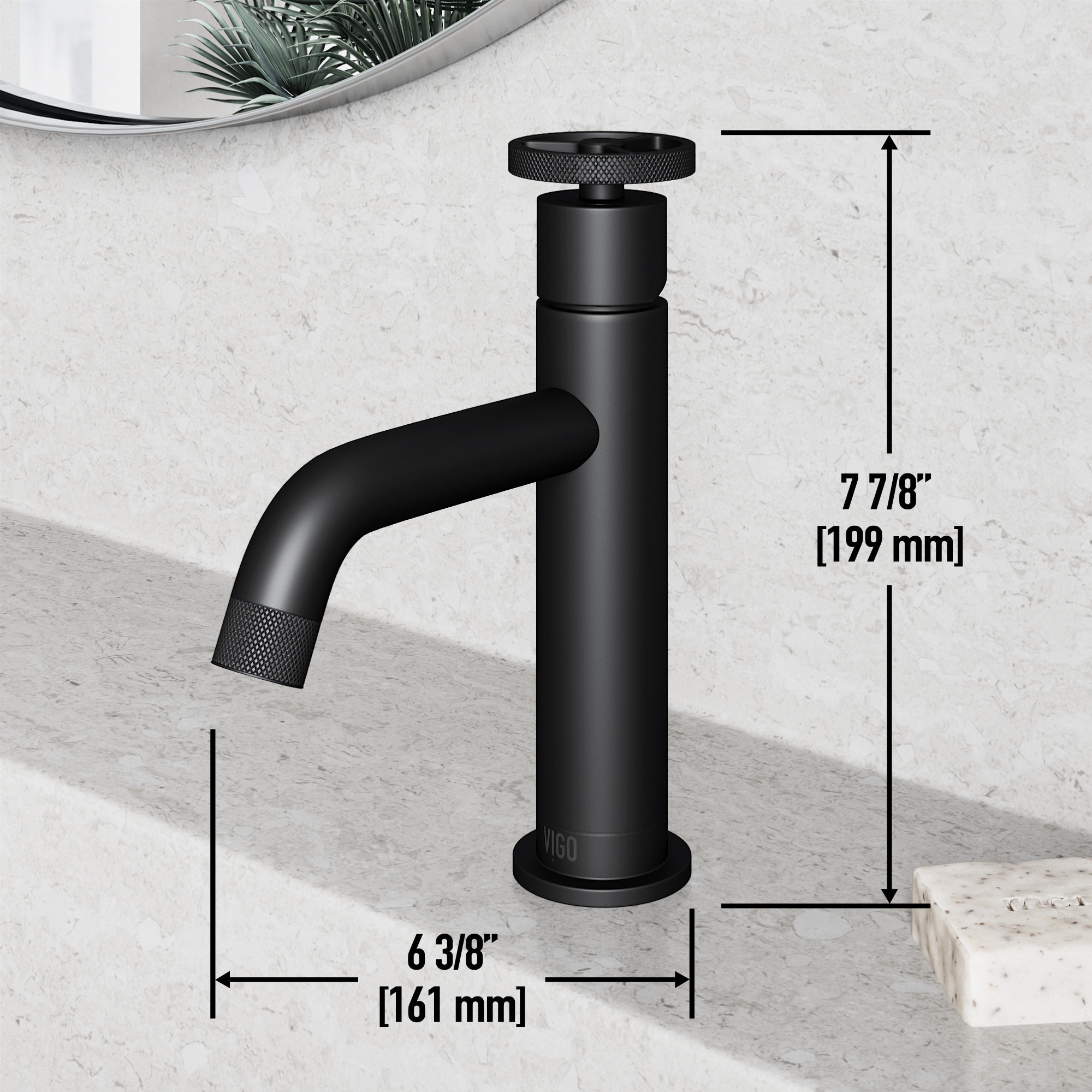 Matte Black Brass Single Handle Bathroom Faucet
