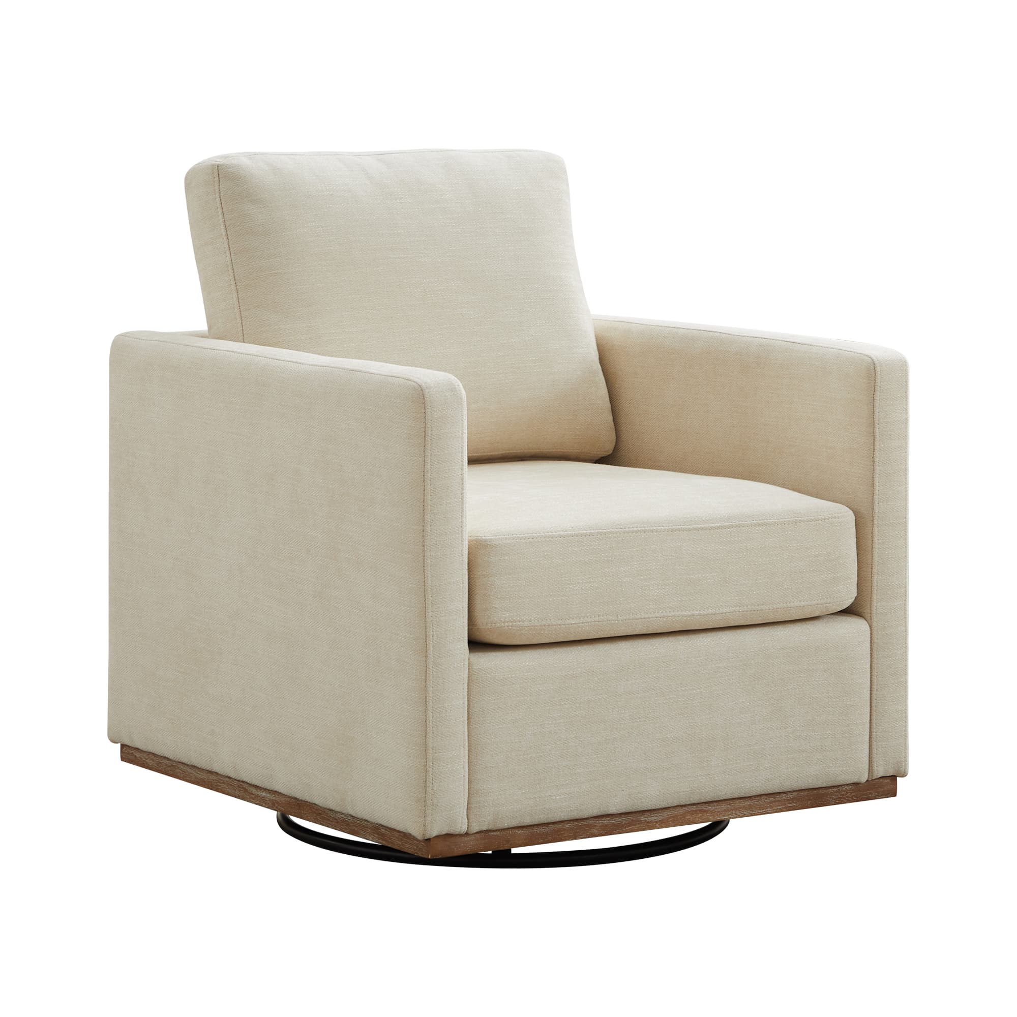 Lycvki 33.46-in W Casual Green Boucle Swivel Accent Armchair