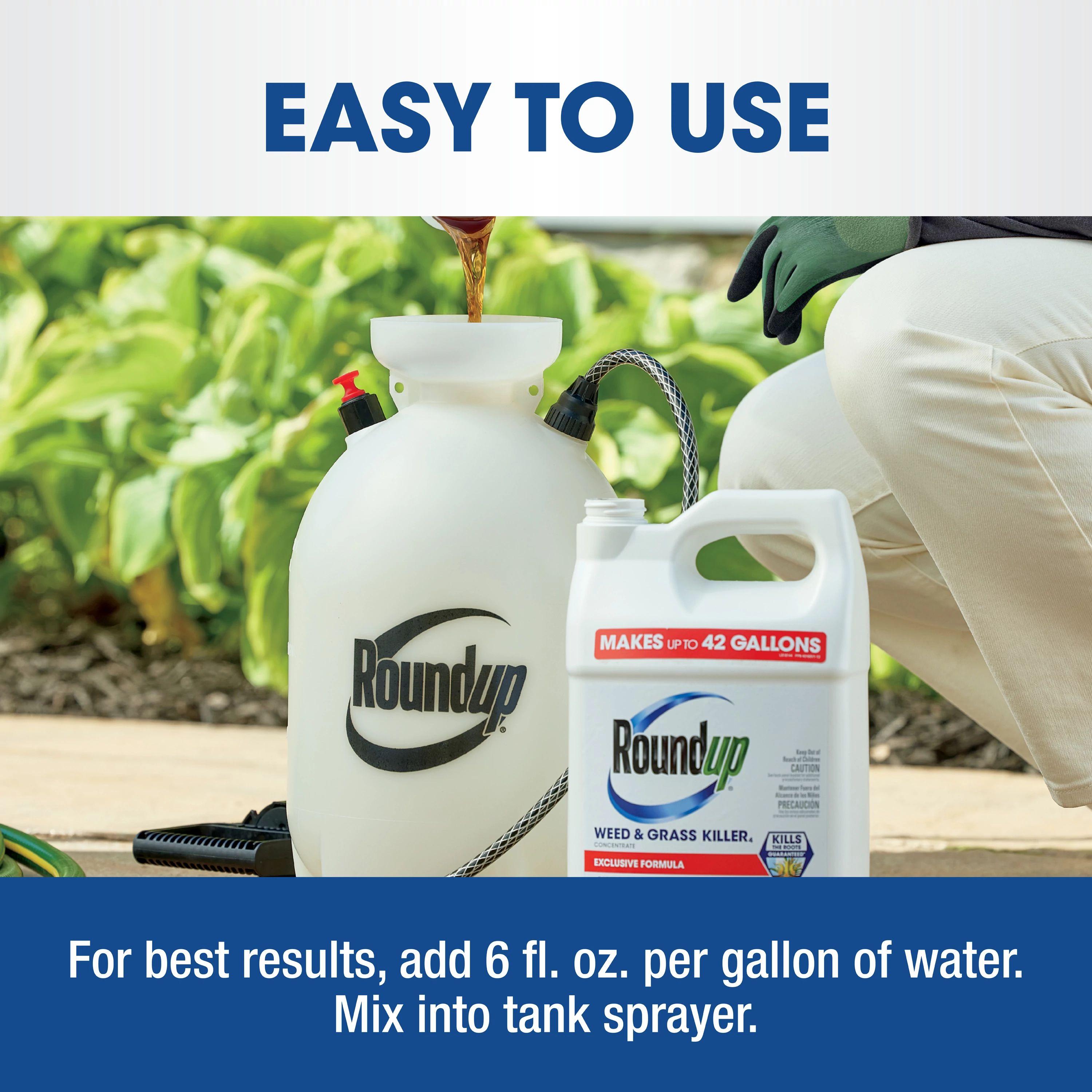 Roundup Weed and Grass Killer4 1-Gallon Concentrated Weed and Grass ...