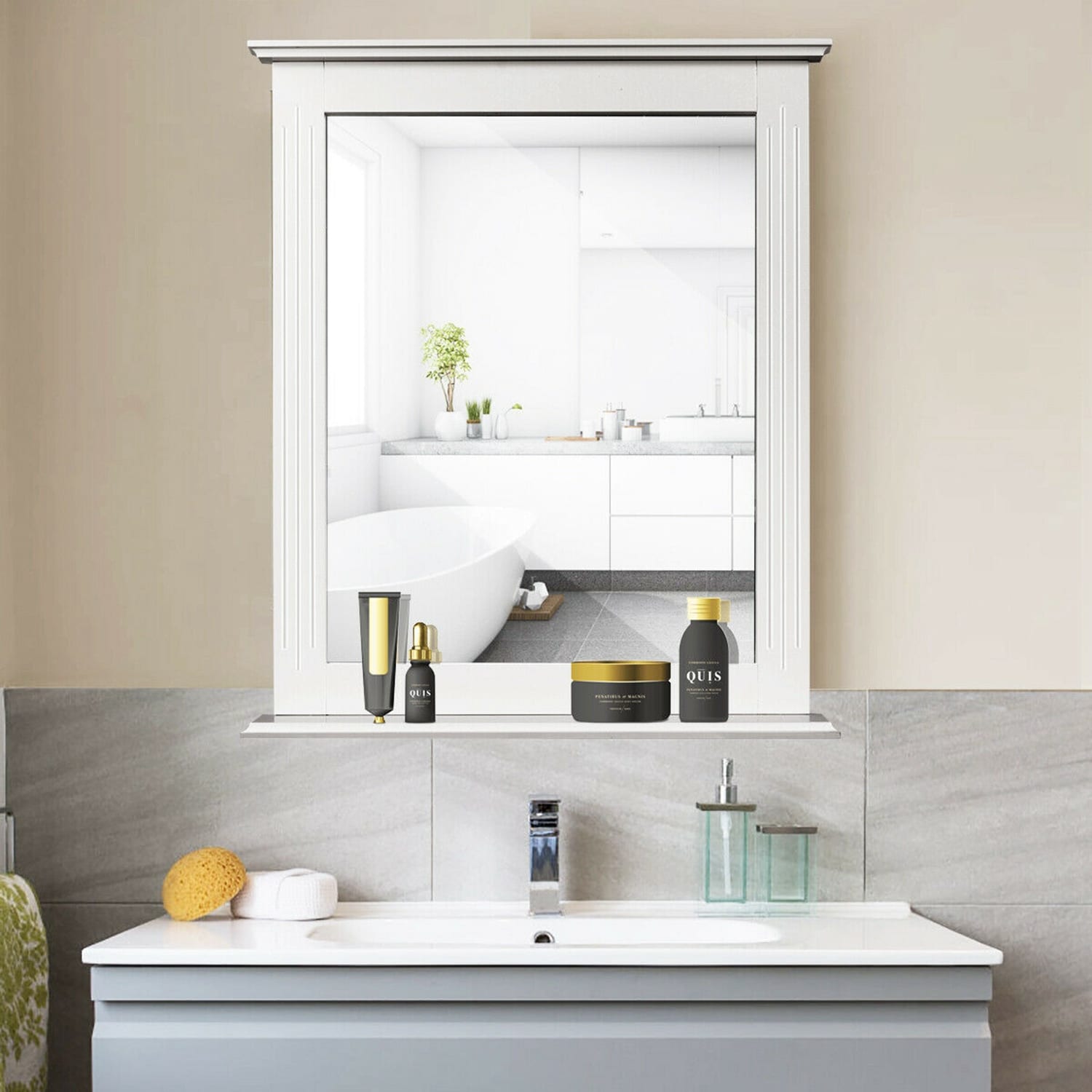 Forclover HYFC-BA553WH Framed-Bath-Mirrors - View #7