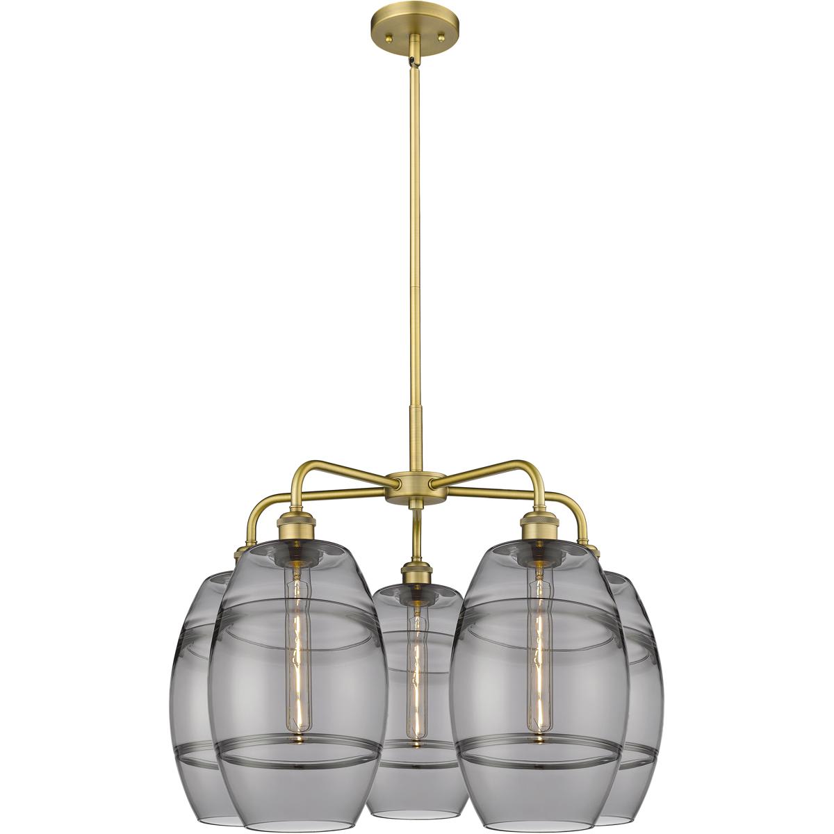 Innovations Lighting - 516-5CR-BB-G557-8SM Ballston Vaz Chandelier Brushed Brass