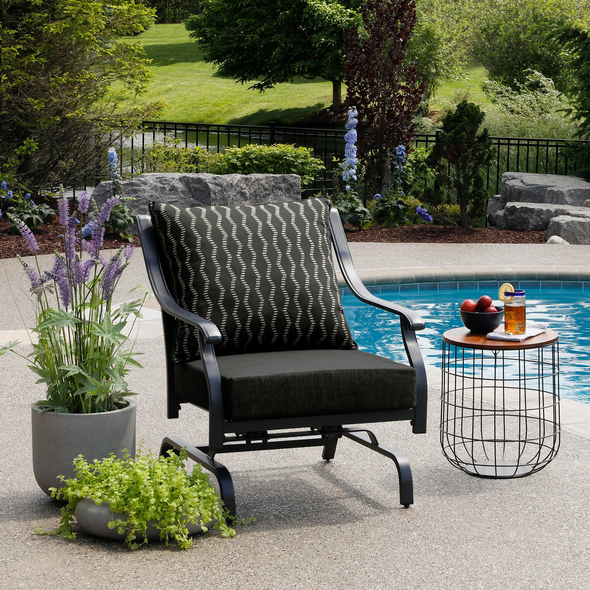 Premium Outdoor/Garden Weather-Resistant Fabric Bench Pad/Seat Cushion