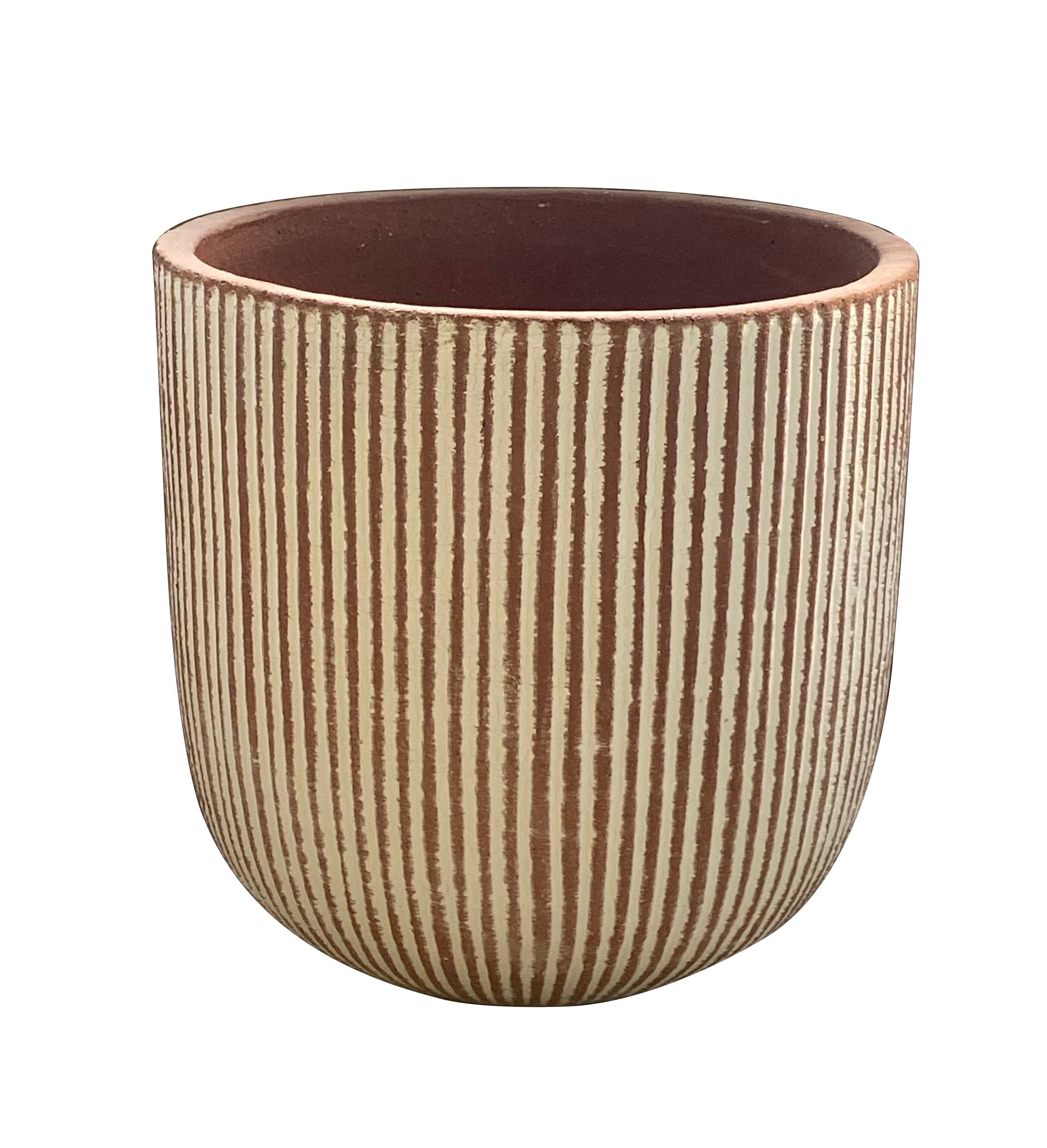 allen + roth 530302 Round 11.81-in W Small Multiple colors/finishes Terracotta Indoor/Outdoor Planter with Drainage Holes