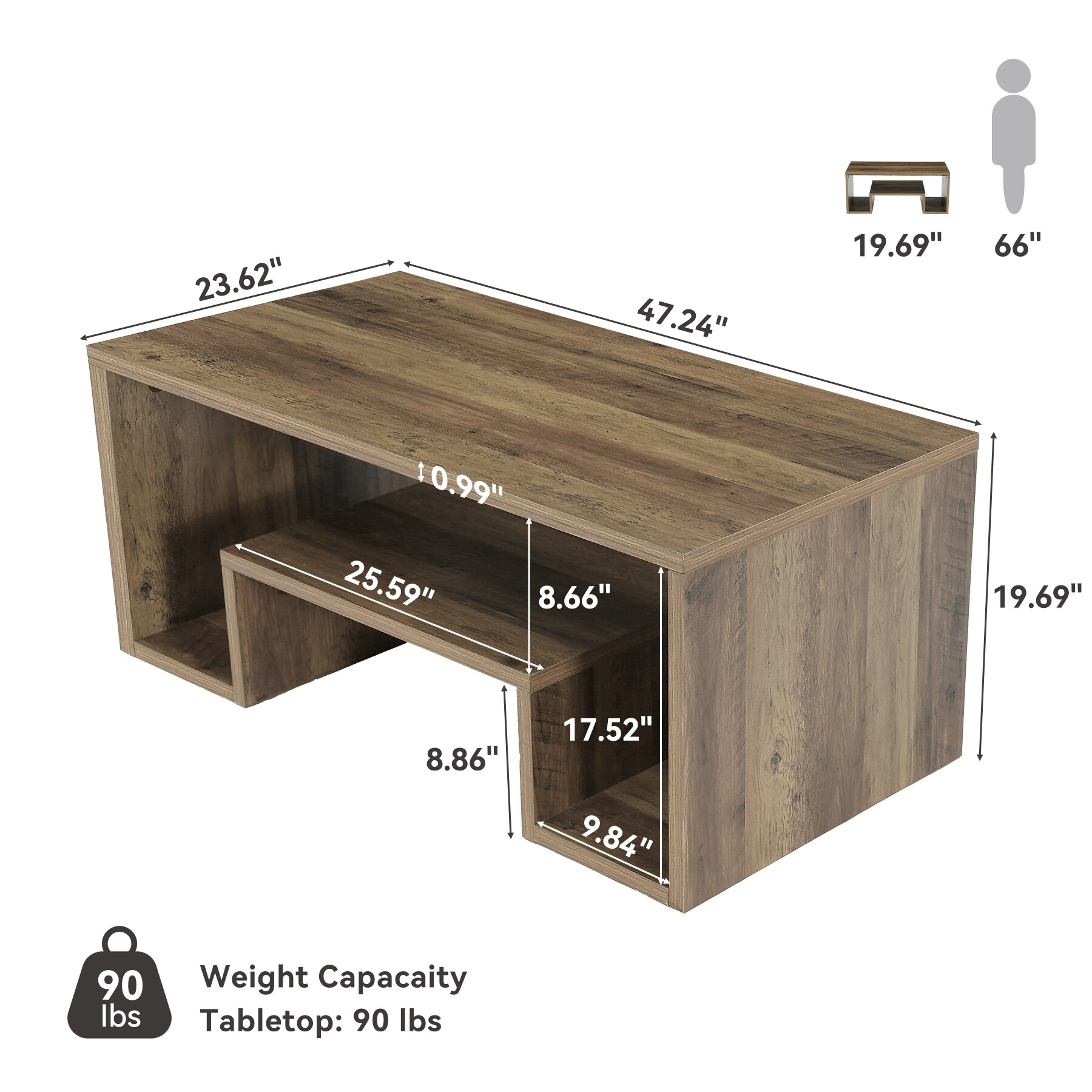 Tribesigns LWOYJL-1398YY Coffee-Tables - View #4
