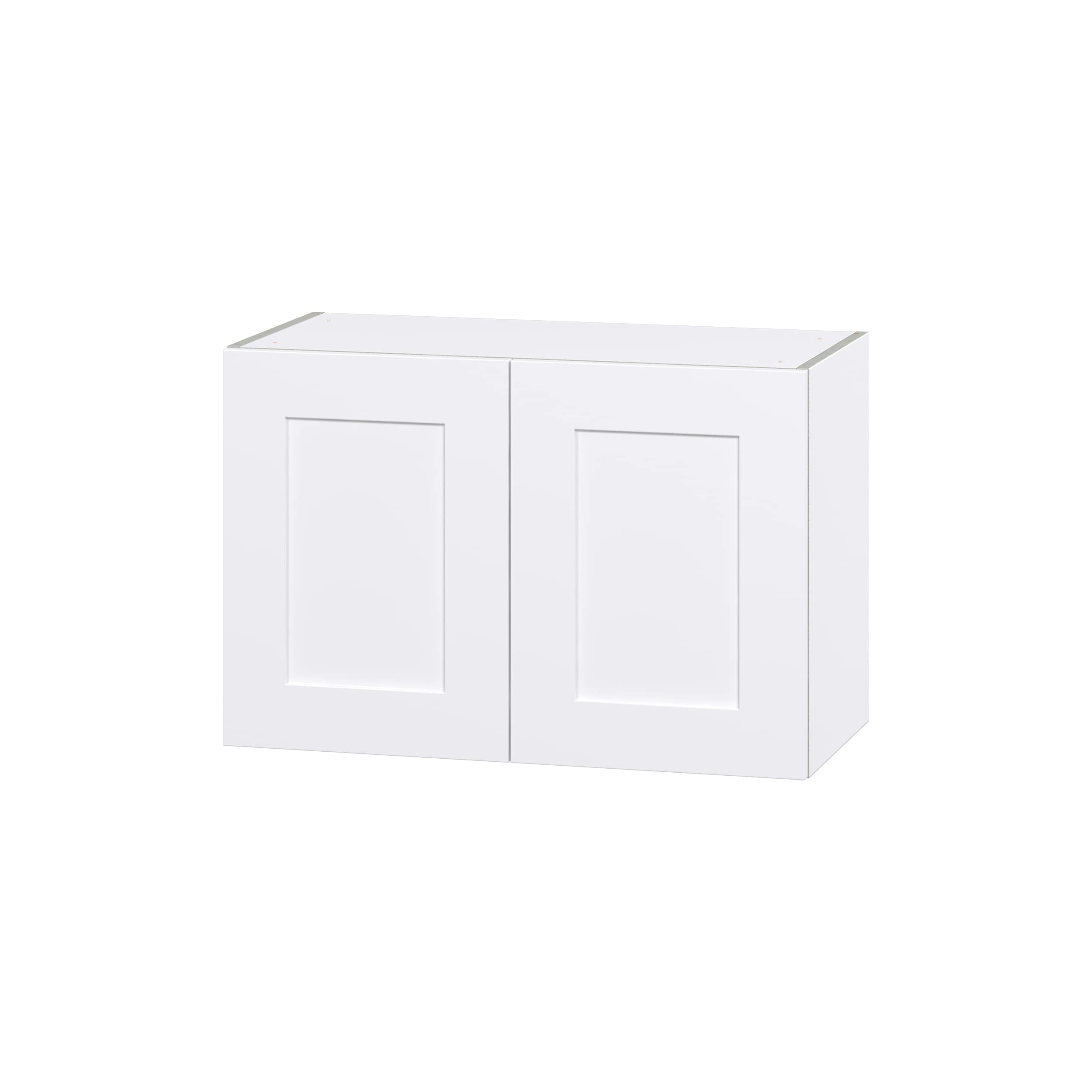 Hugo&Borg Jolie 30-in W x 30-in H x 14-in D Warm White Wall Fully Assembled Cabinet (Flat Panel Shaker Door Style)