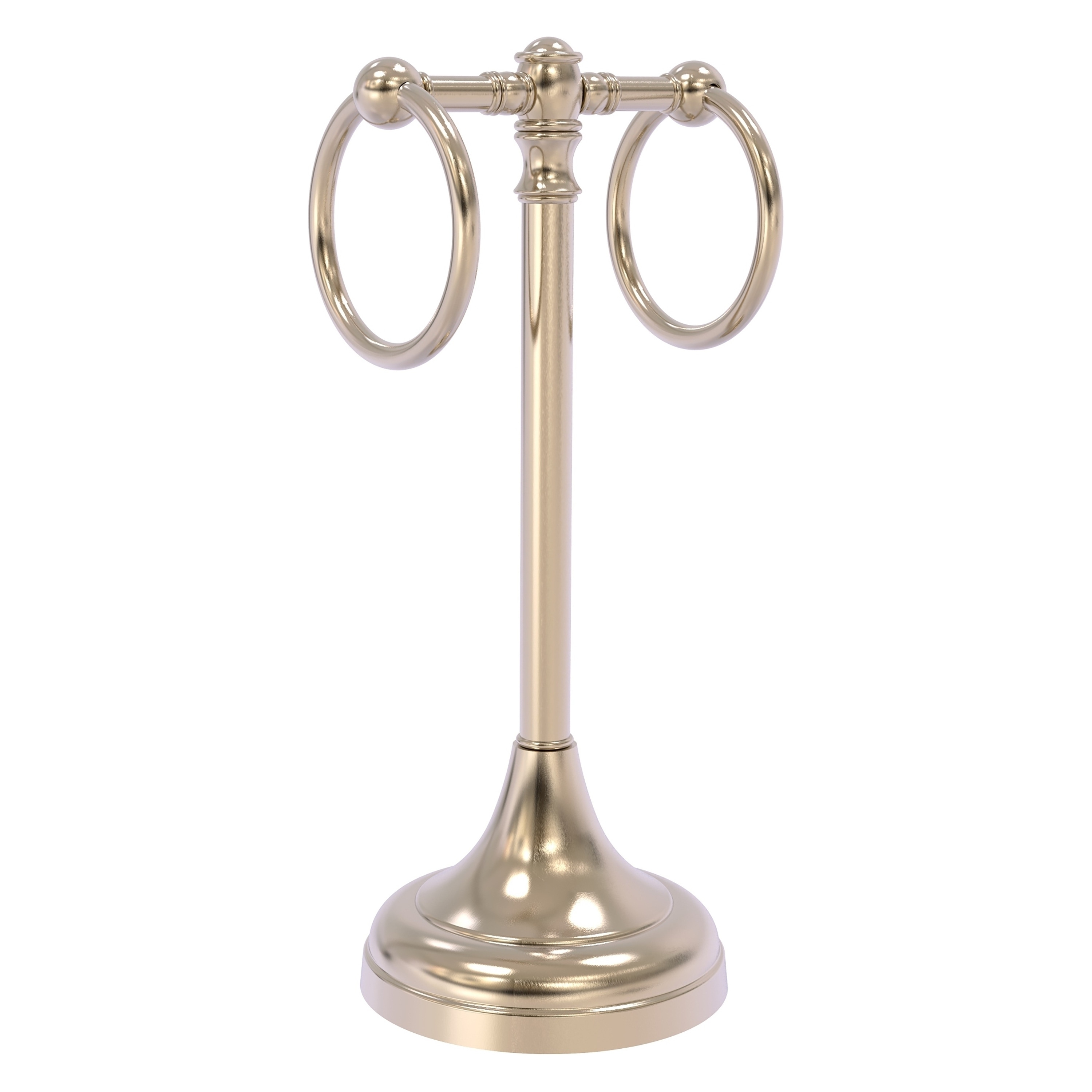 Allied Brass CL-53-PEW Carolina Antique Pewter Freestanding countertop Double Towel Ring