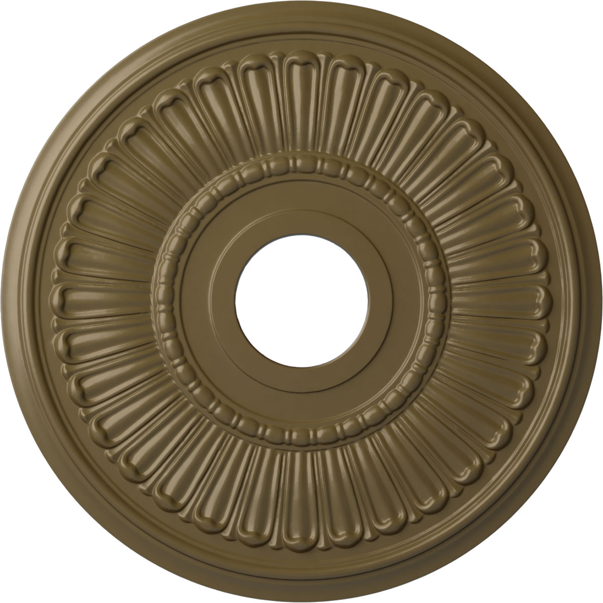Ekena Millwork CM16MLMMF Melonie 16-in W x 16-in L Painted Mississippi Mud Polyurethane Whole Ceiling Medallion
