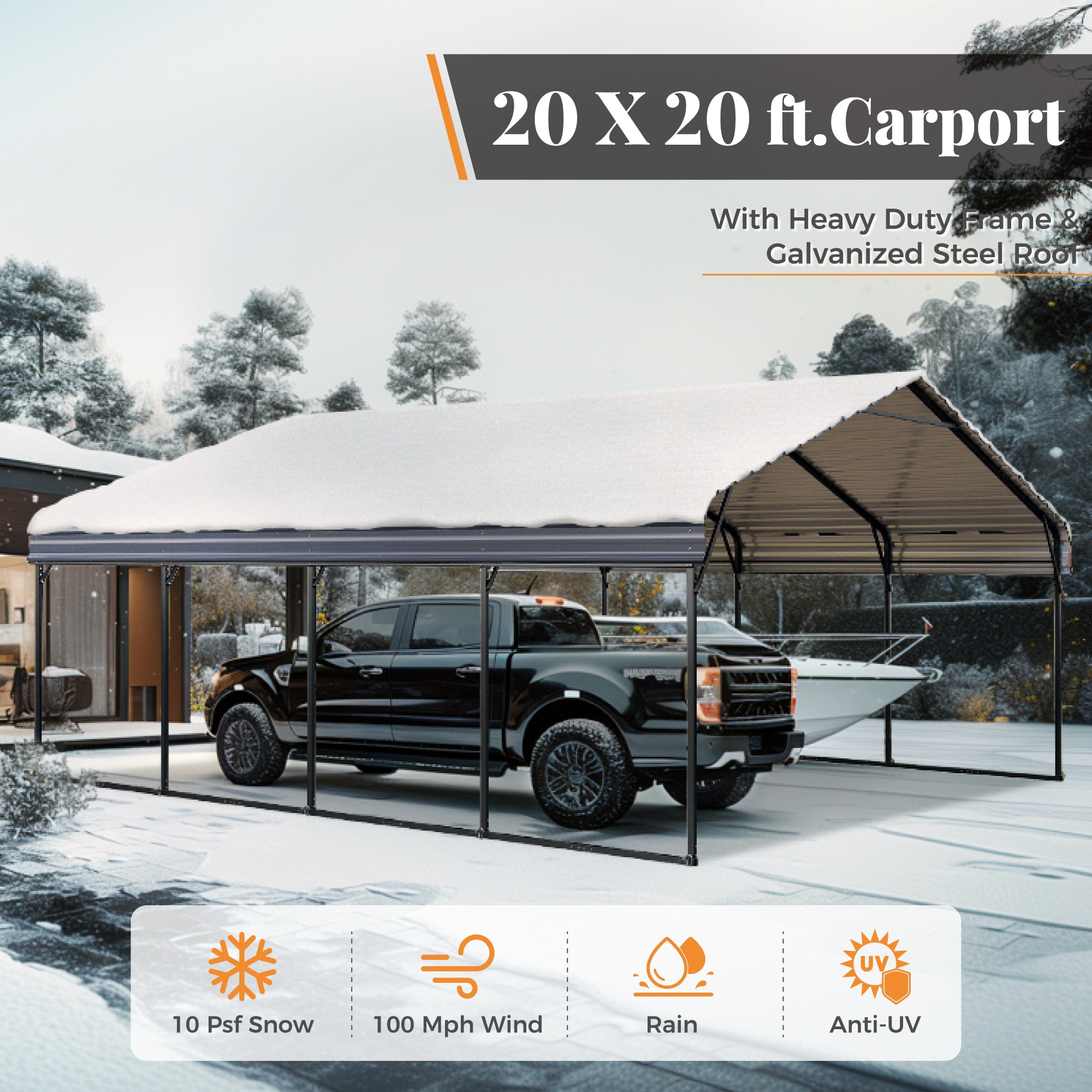 Sunshine Valley GA222-2020-SW Carport-Covers - View #8