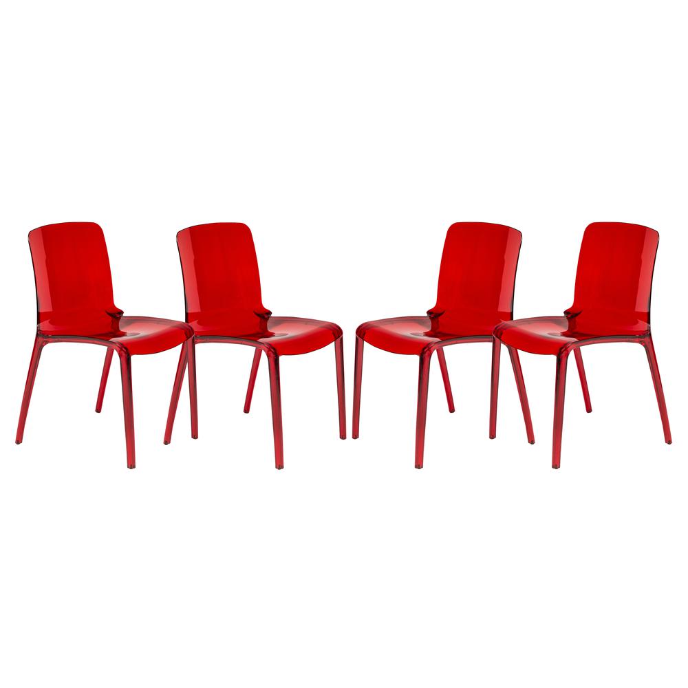 Leisuremod BG3143442 Murray Modern Dining Chair Set of 4