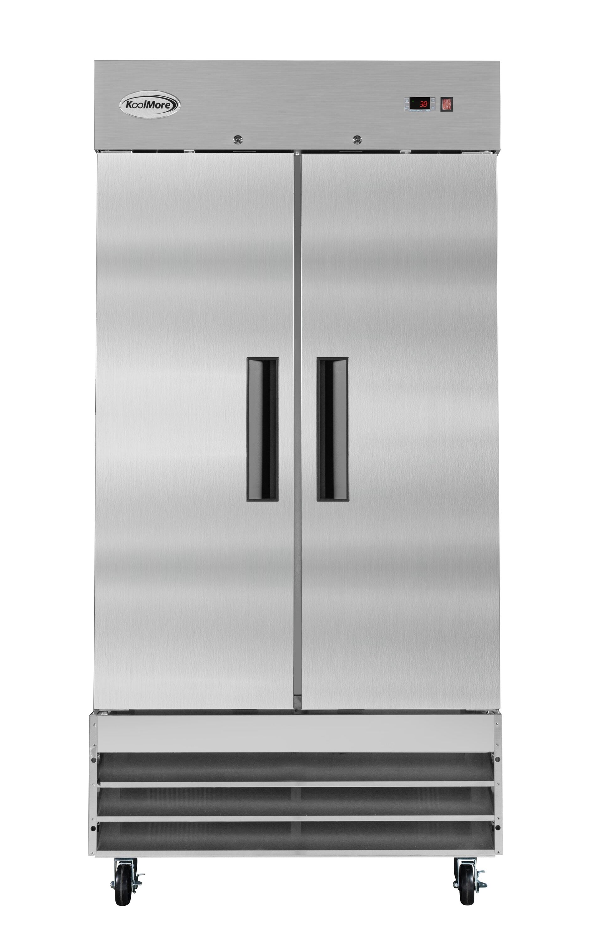 KoolMore RIR-2D-SS35C 35-cu ft Commercial Refrigerators 2 Stainless steel -Door Reach-In ( Stainless Steel )