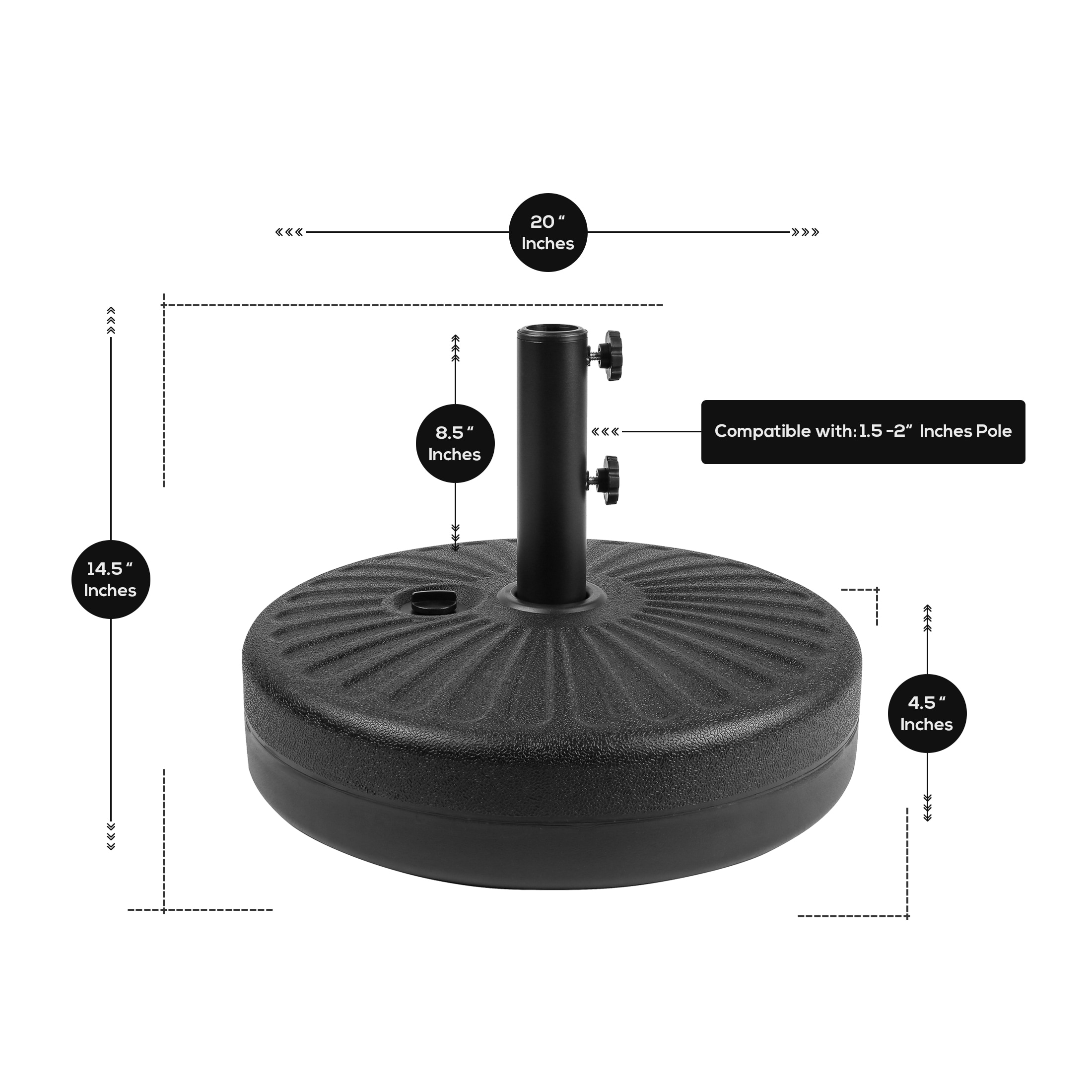 Westin Furniture 9816272 Umbrella-Bases - View #8