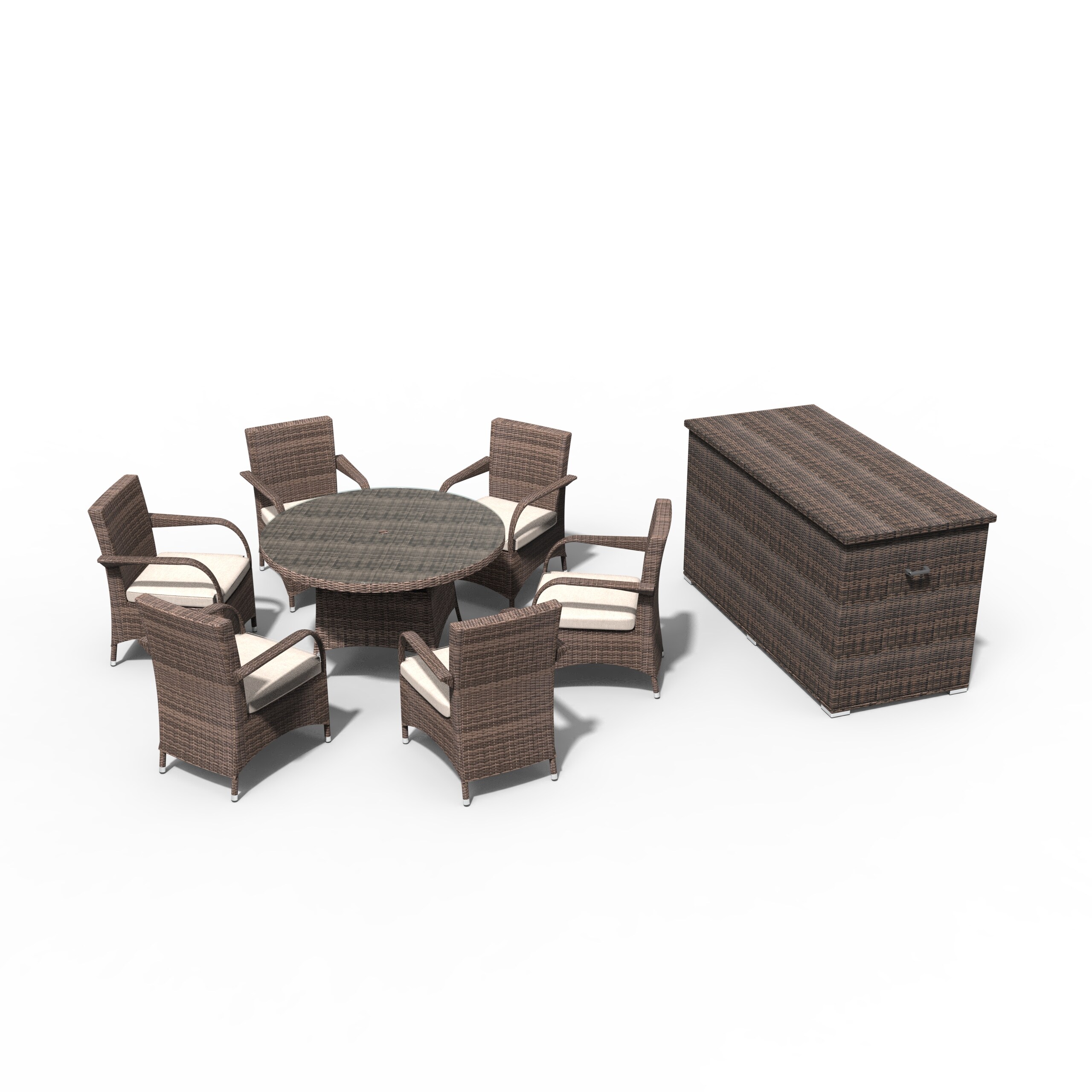 Direct Wicker DWD-1122&3256B-BR Patio-Dining-Sets - View #5