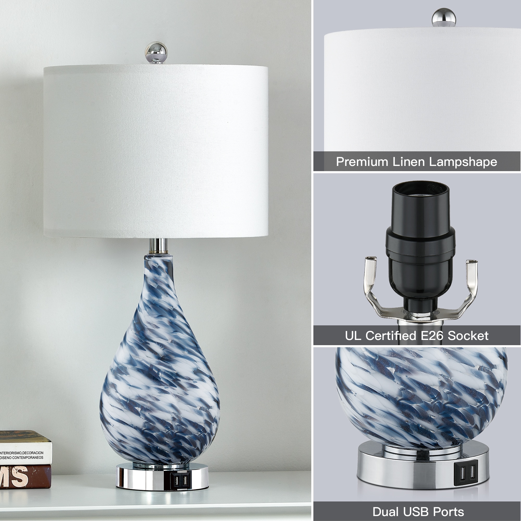 UrFurnishings TD-136 Table-Lamps - View #9
