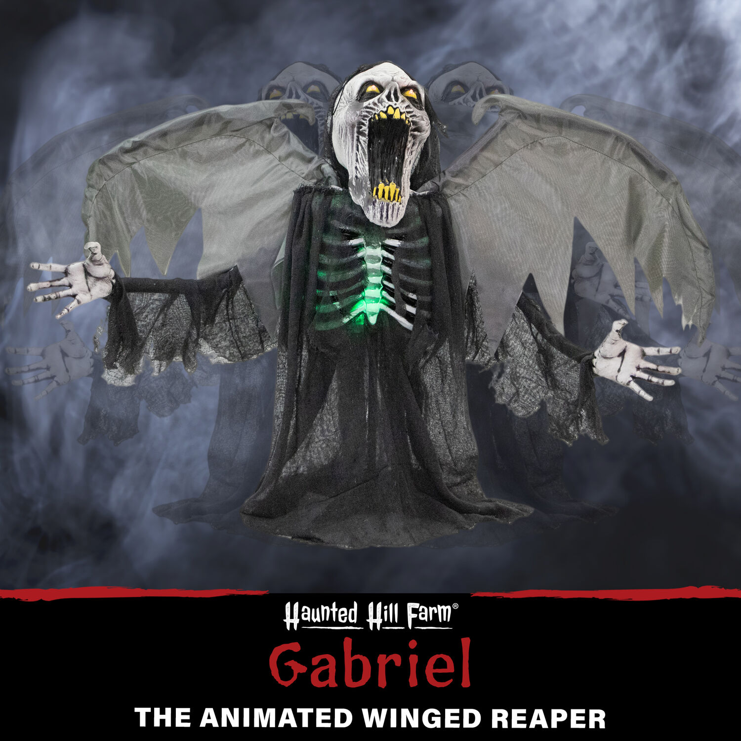 Haunted Hill Farm 5-Ft. Shakey the Animated Reaching Reaper
