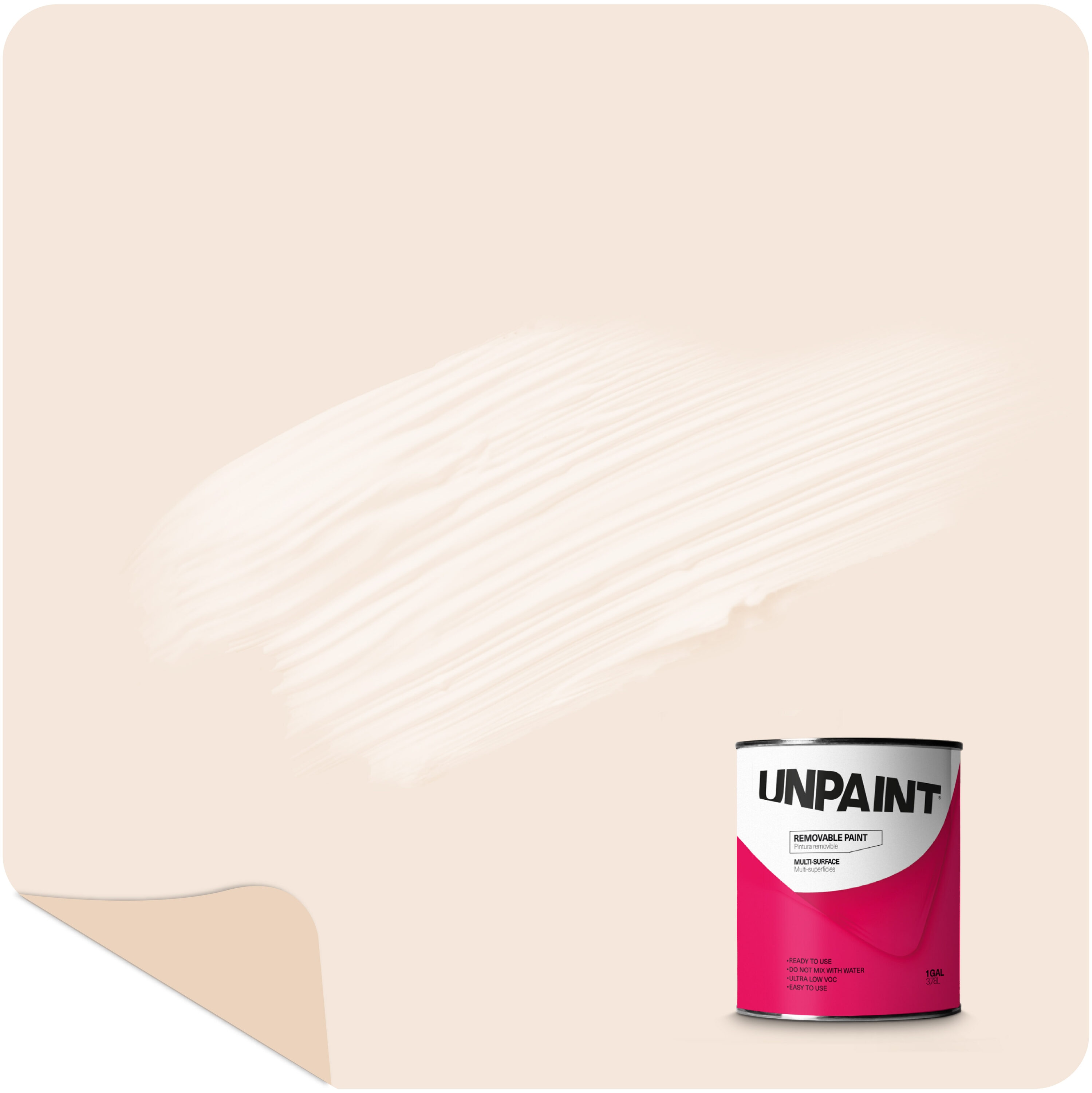 UNPAINT Matte White Foam Veil Interior Paint ( 1-quart )