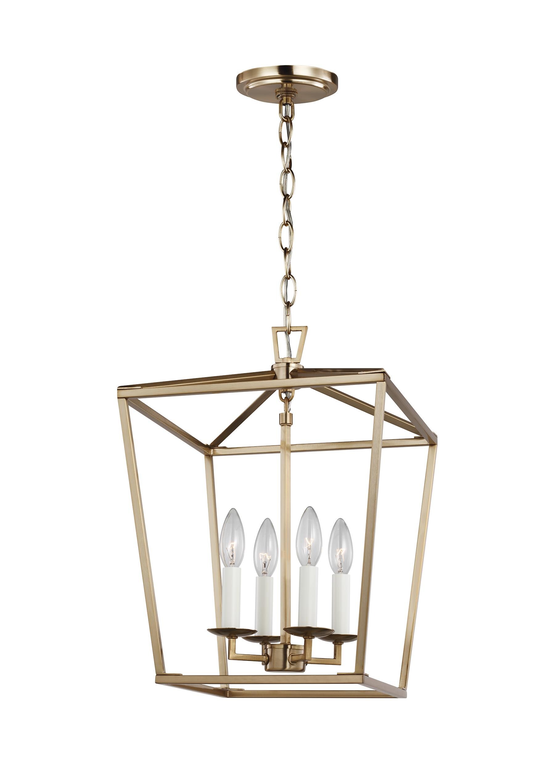 Generation Lighting Dianna 4-Light Satin Brass Transitional Lantern ...