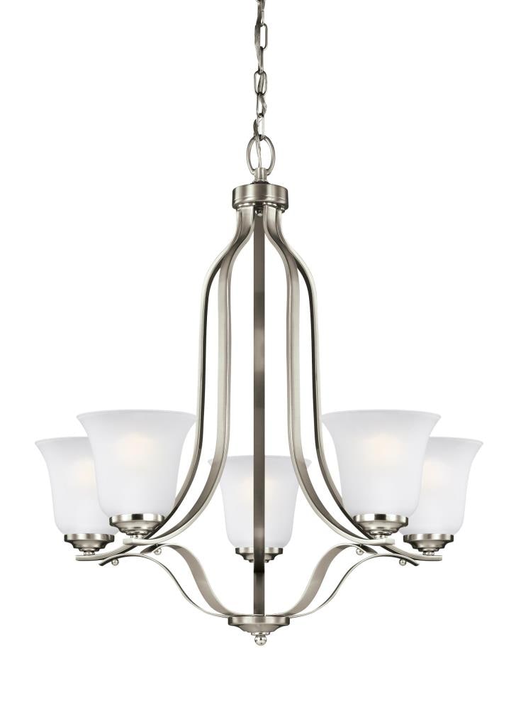 Generation Lighting 3139005-962 Emmons 5 -Light Brushed Nickel Traditional For Use in Dining Rooms, Foyers, Kitchens, Chandelier