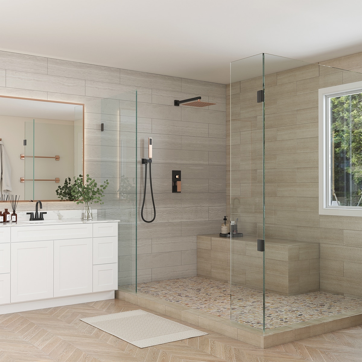 Mondawe WF6360-10BRG Showerhead-Bar-Panels - View #5