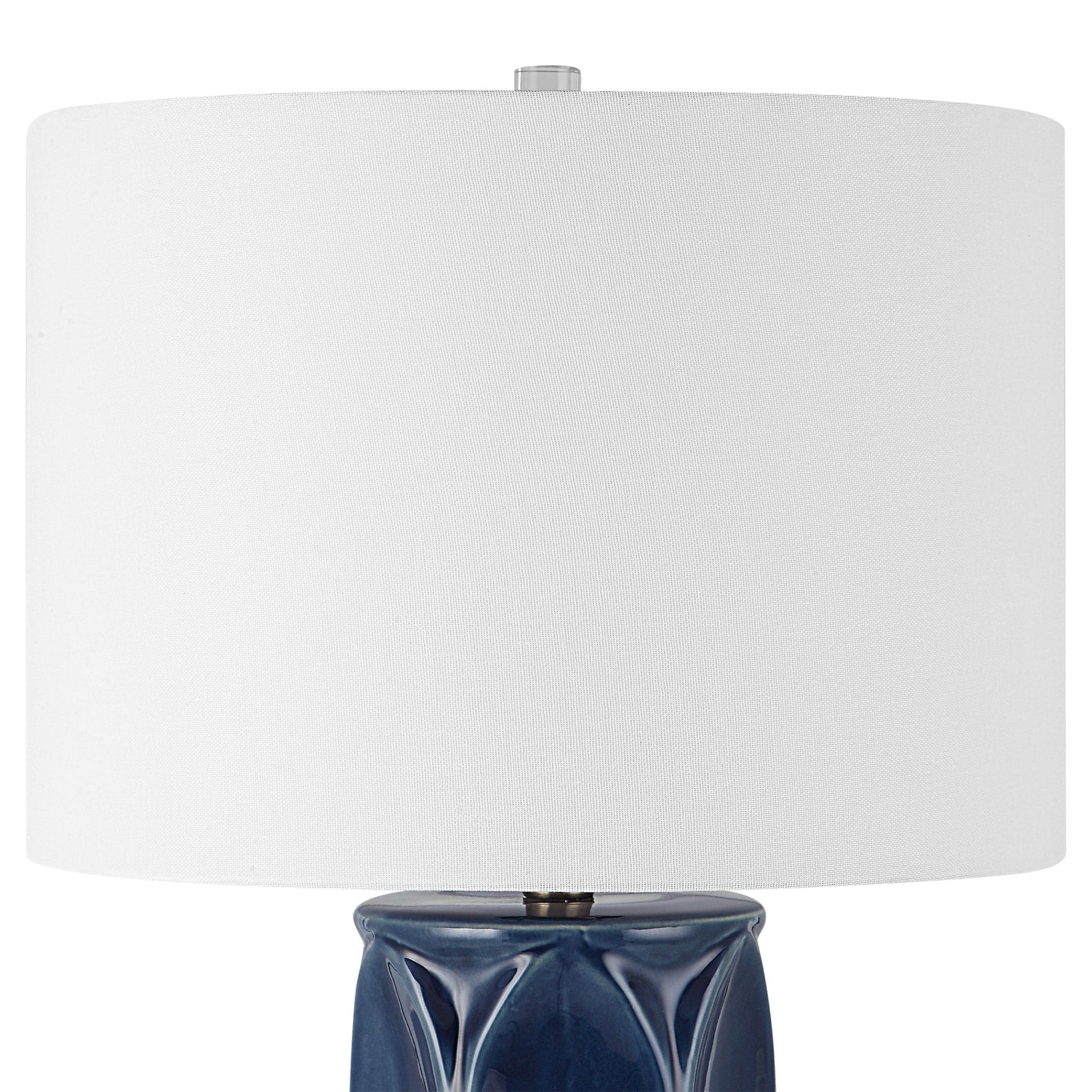 allen + roth 26.5-in Glossy Navy Blue Glaze, with Brushed Nickel Led ...