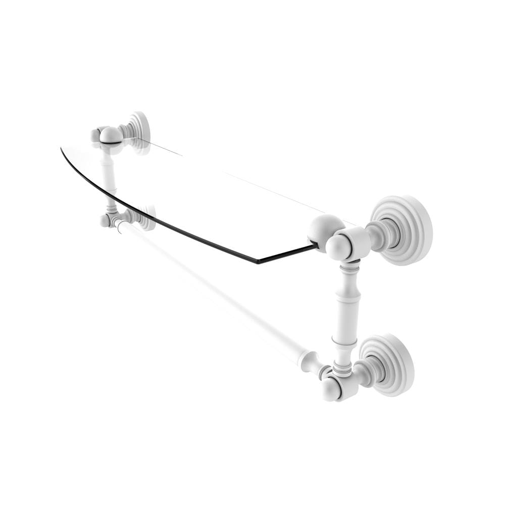Allied Brass WP-33TB/18-WHM Waverly Place Matte White Wall mount Bathroom Shelf ( 18-in x 5-in x 5-in )