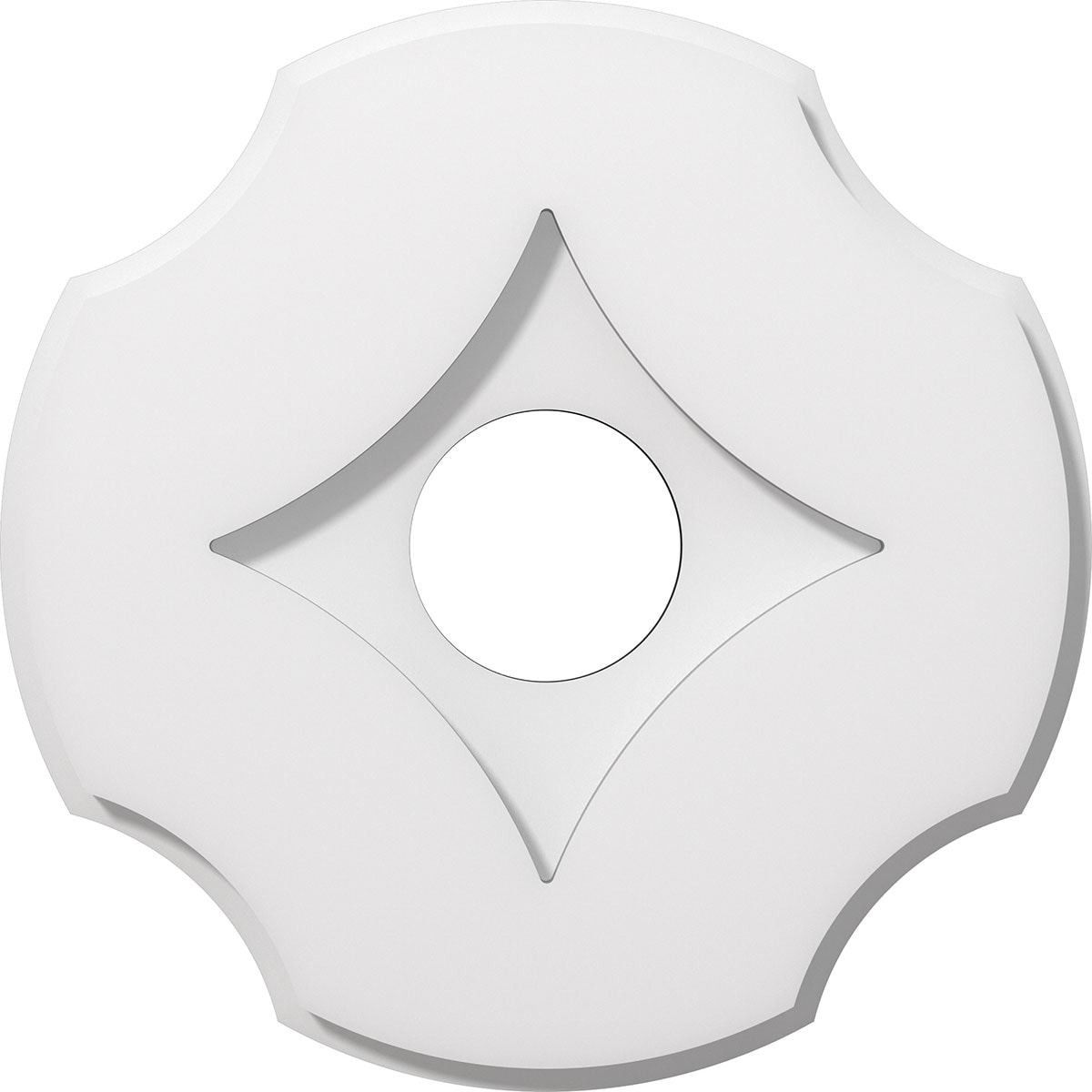 Ekena Millwork CMP12PL-03000 Percival 12-Inches W x 12-Inches L Contemporary White PVC Whole Ceiling Medallion