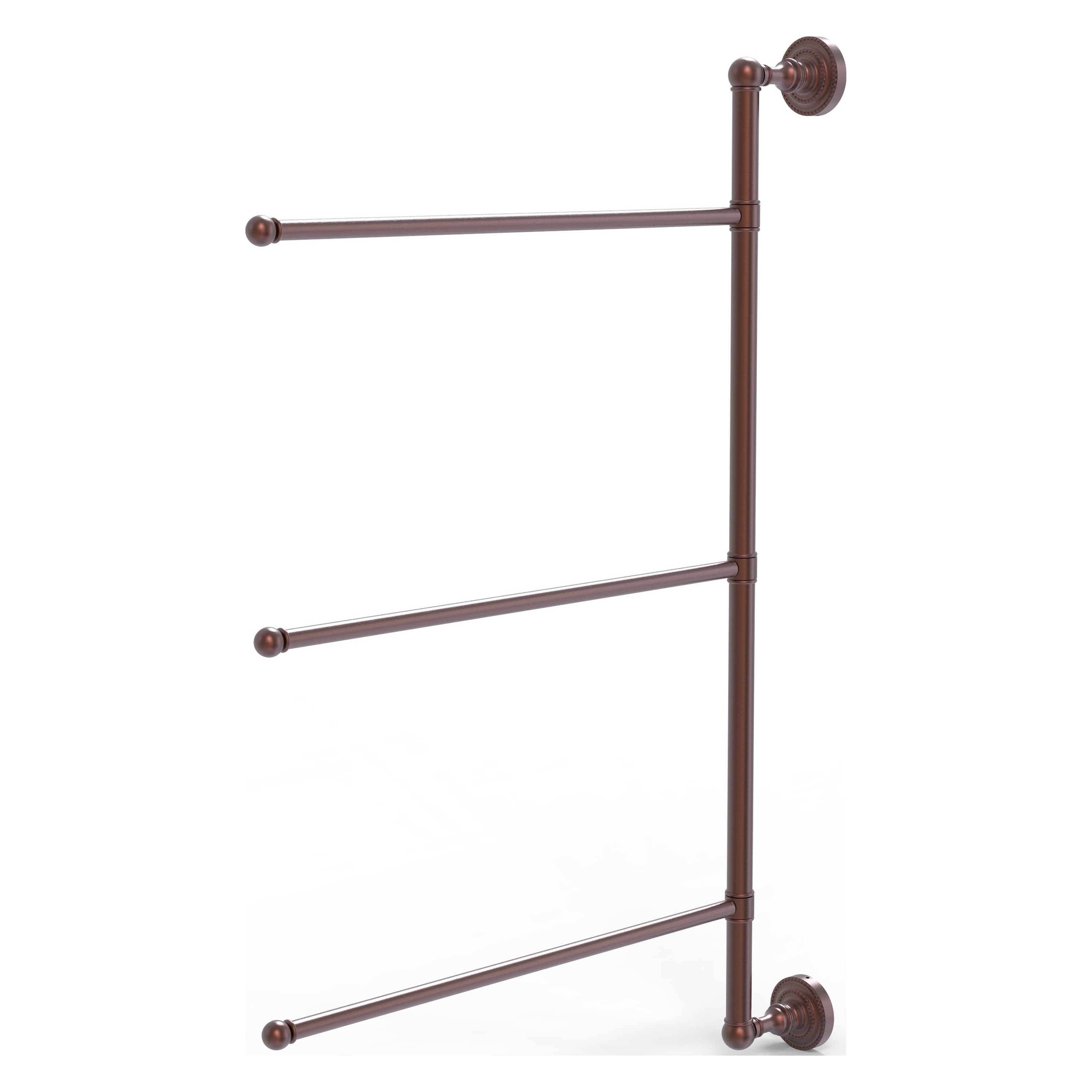 Allied Brass DT-27/3/16/28-CA Dottingham 28-in Antique Copper Wall mount Single Towel Bar