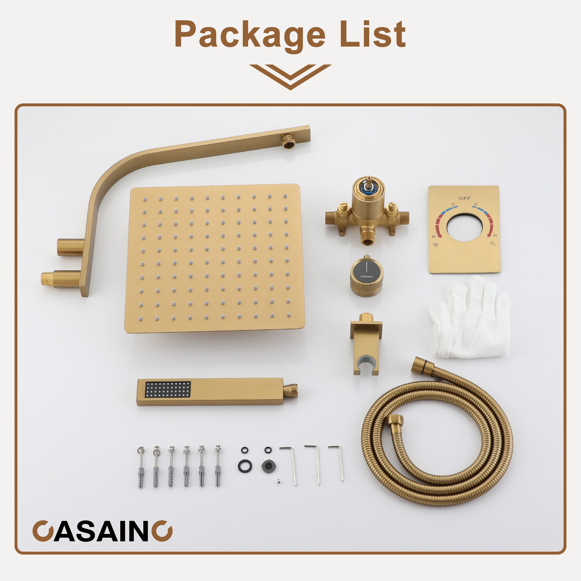 CASAINC MCS18R-10BG Showerhead-Bar-Panels - View #9
