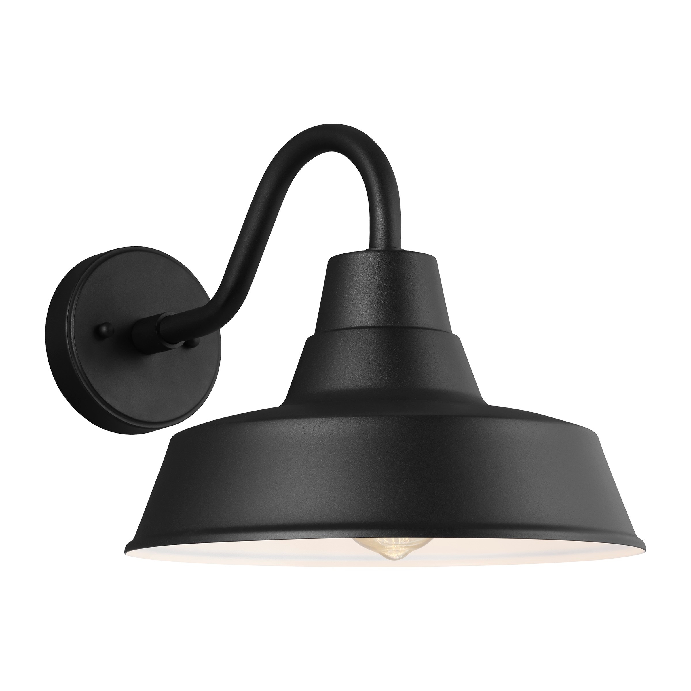 Generation Lighting Barn Light 1-Light 13.5-in H Satin Black Dark Sky ...