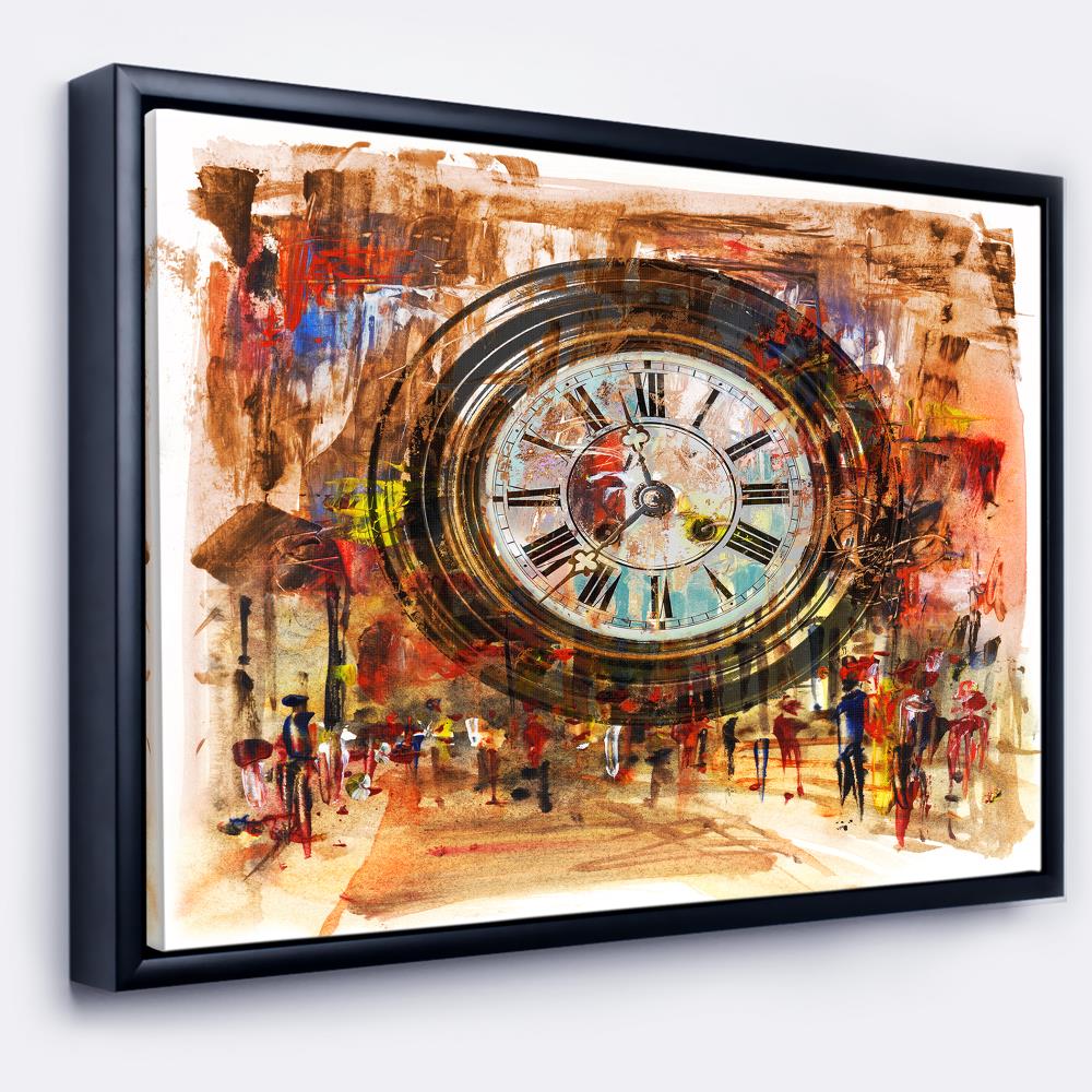 Designart FL14949-42-32-FLB Wood Floater Frame 32-in H x 42-in W Modern Print on Canvas