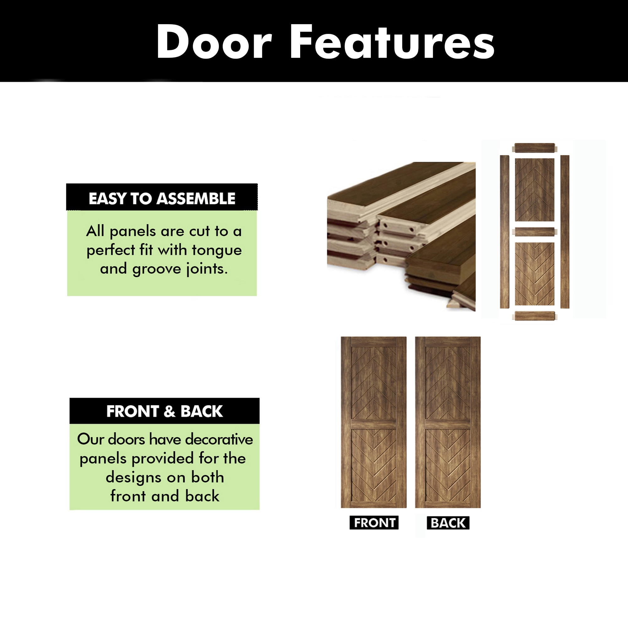 HOMACER JT2-3280-WA Barn-Doors - View #3