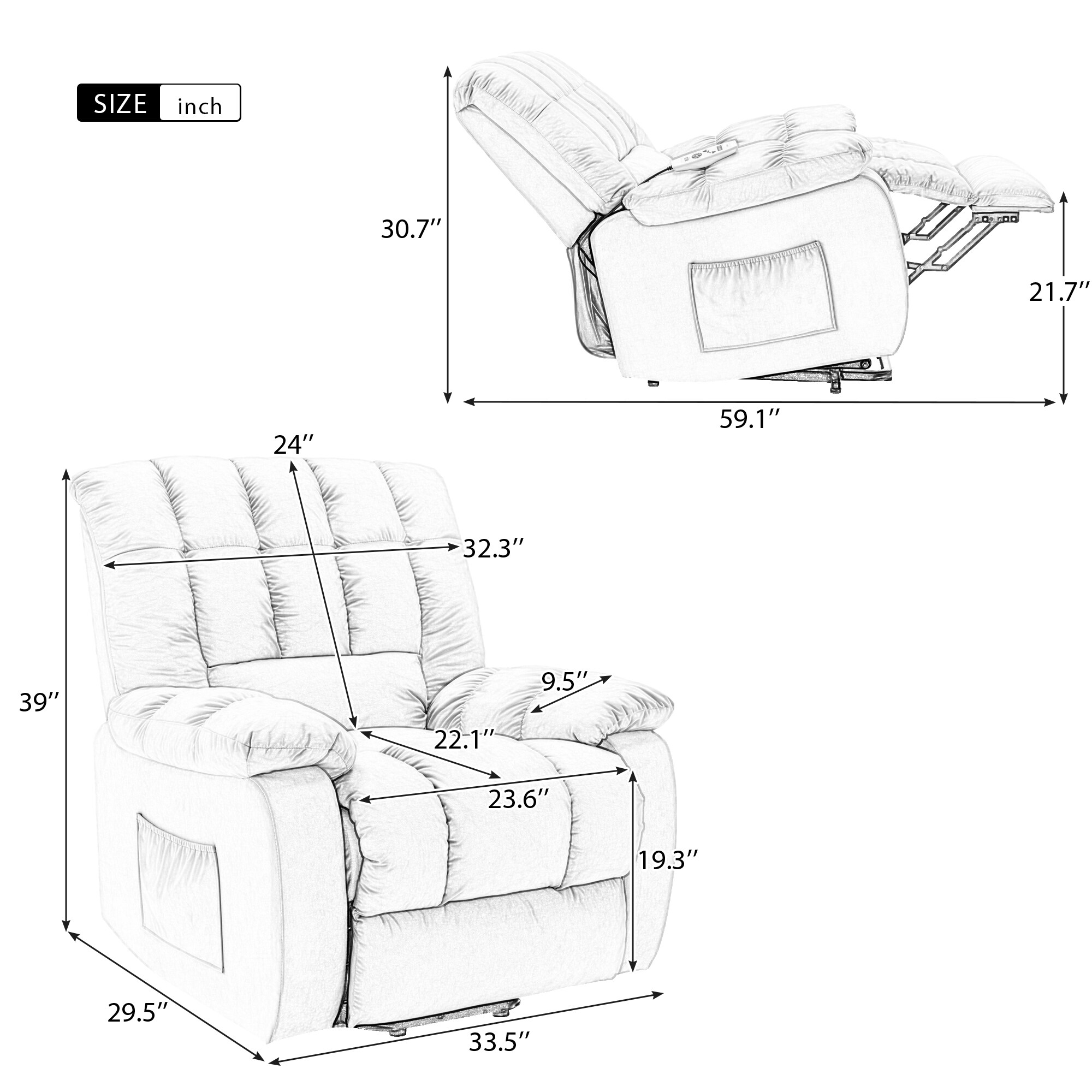Nestfair RC0920D recliners - View #8