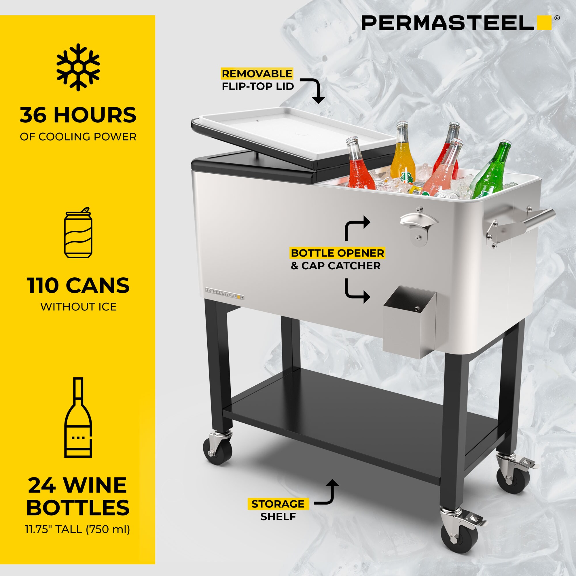 Permasteel PS-223D-SS Beverage-Coolers - View #5