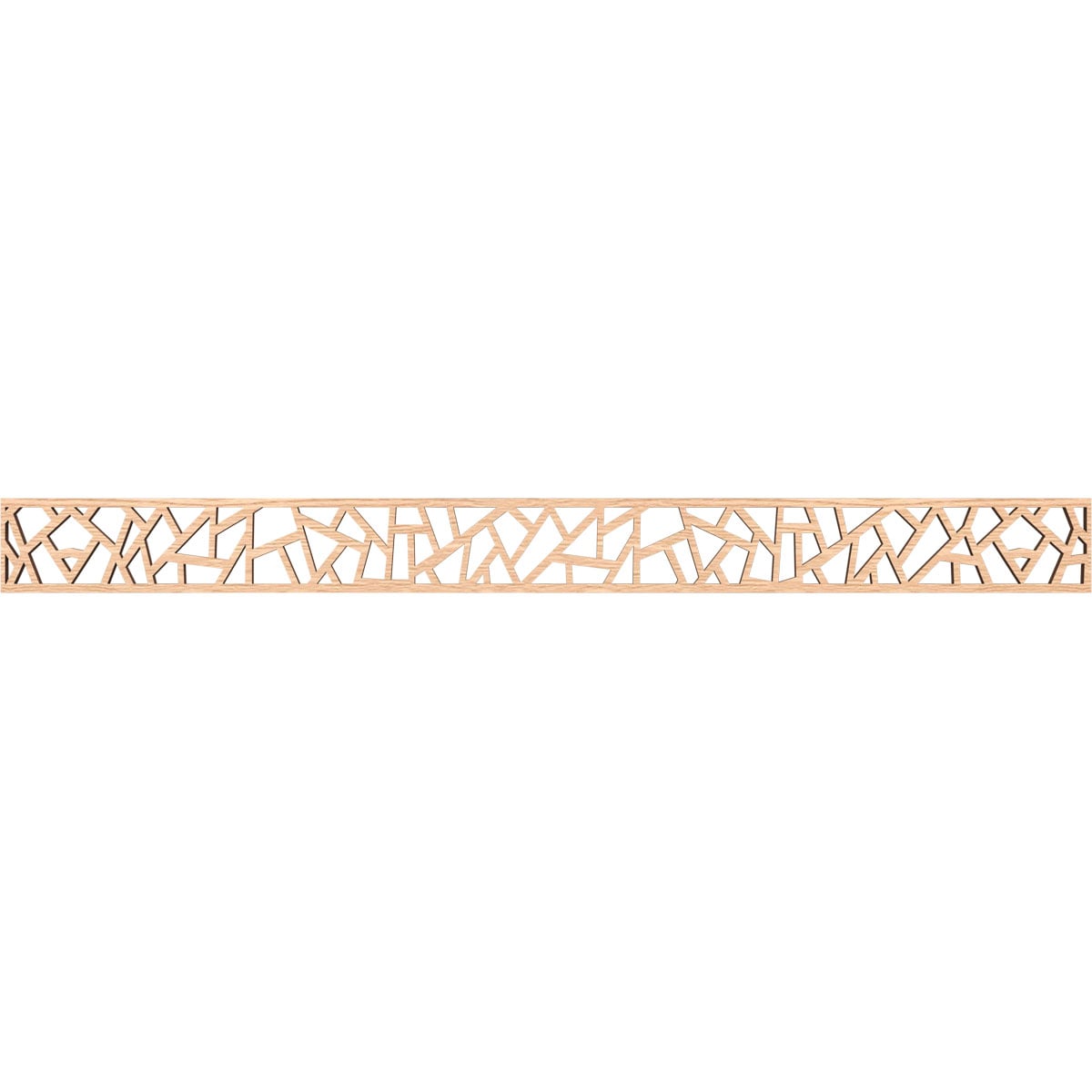 Ekena Millwork MLDB04X46HSBRO Harrisburg Fretwork Flat Trim 4-in x 3.87-ft Red Oak Brown Unfinished 2157001 Pierced Wall Panel Moulding