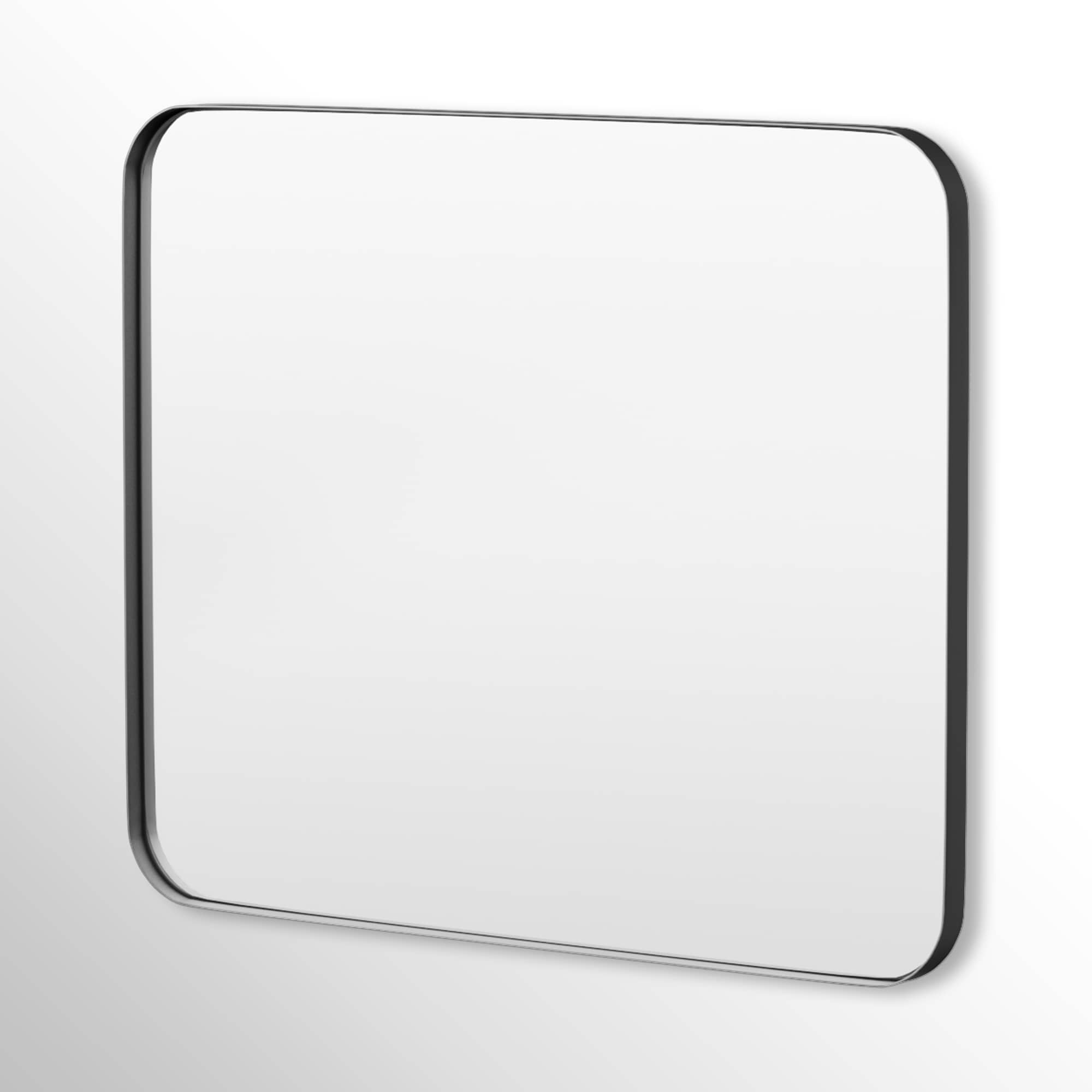 FurniFusion SF-Y-3630-B 36-in W x 30-in H Rectangle Black Framed Wall Mirror