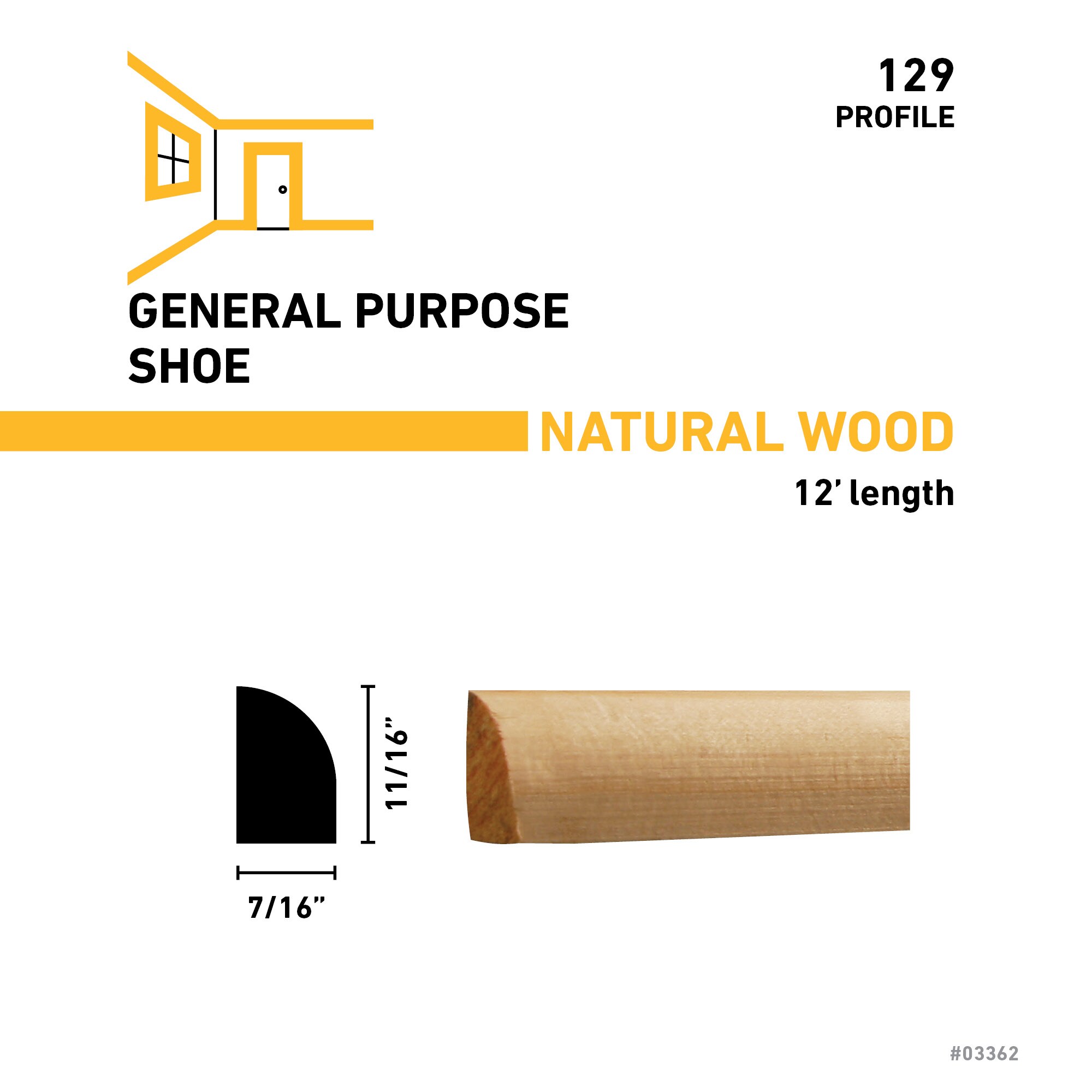 RELIABILT 12912PINE Quarter-Round-Moulding - View #3