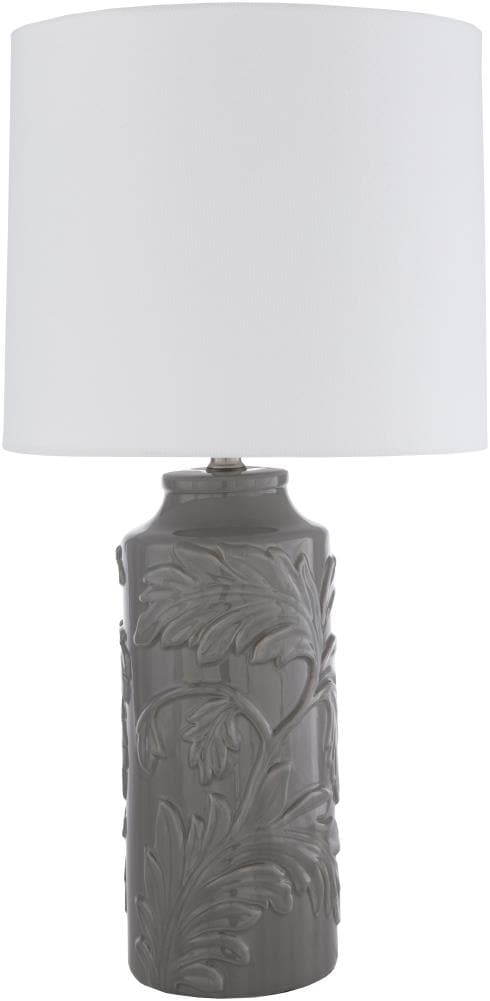 Surya DNC-002 Duncan 27-in Medium Gray 3-way Table Lamp with Linen Shade