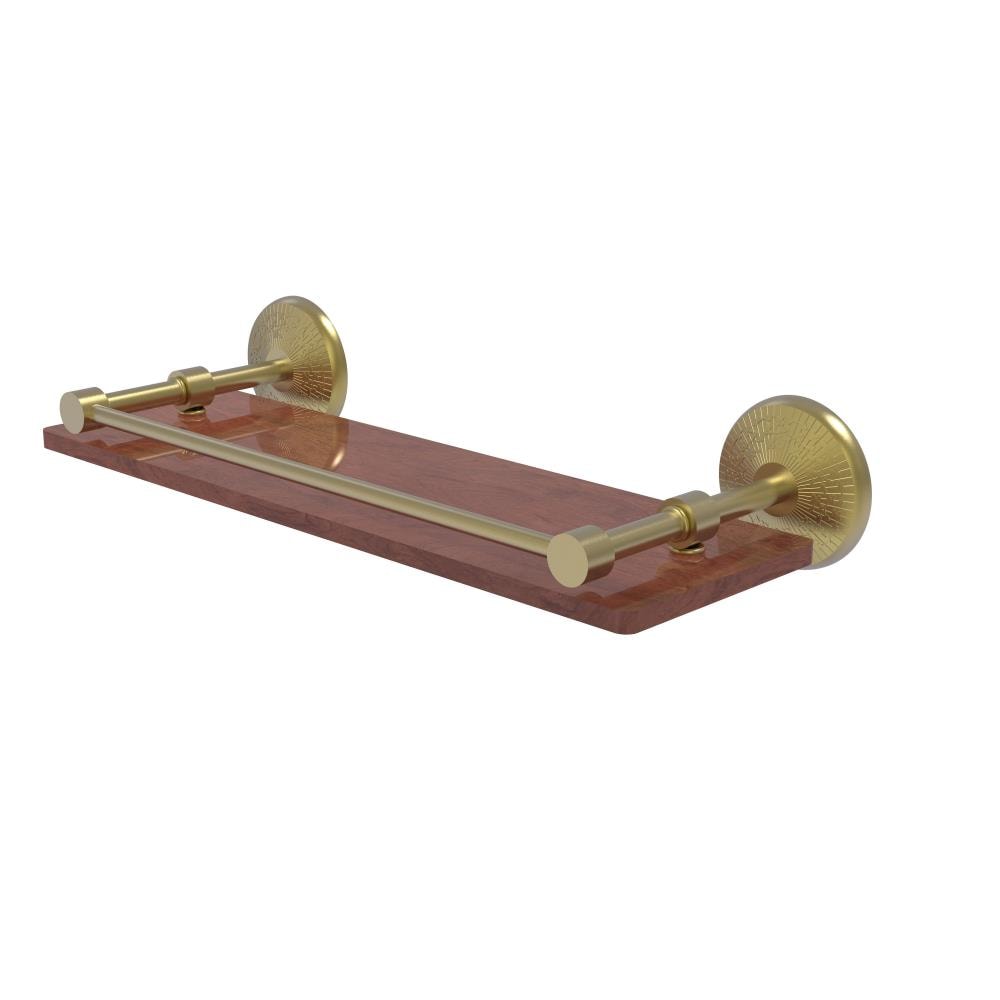 Allied Brass MC-1-16-GAL-IRW-SBR Monte Carlo Satin Brass Wall mount Bathroom Shelf ( 16-in x 3-in x 5-in )