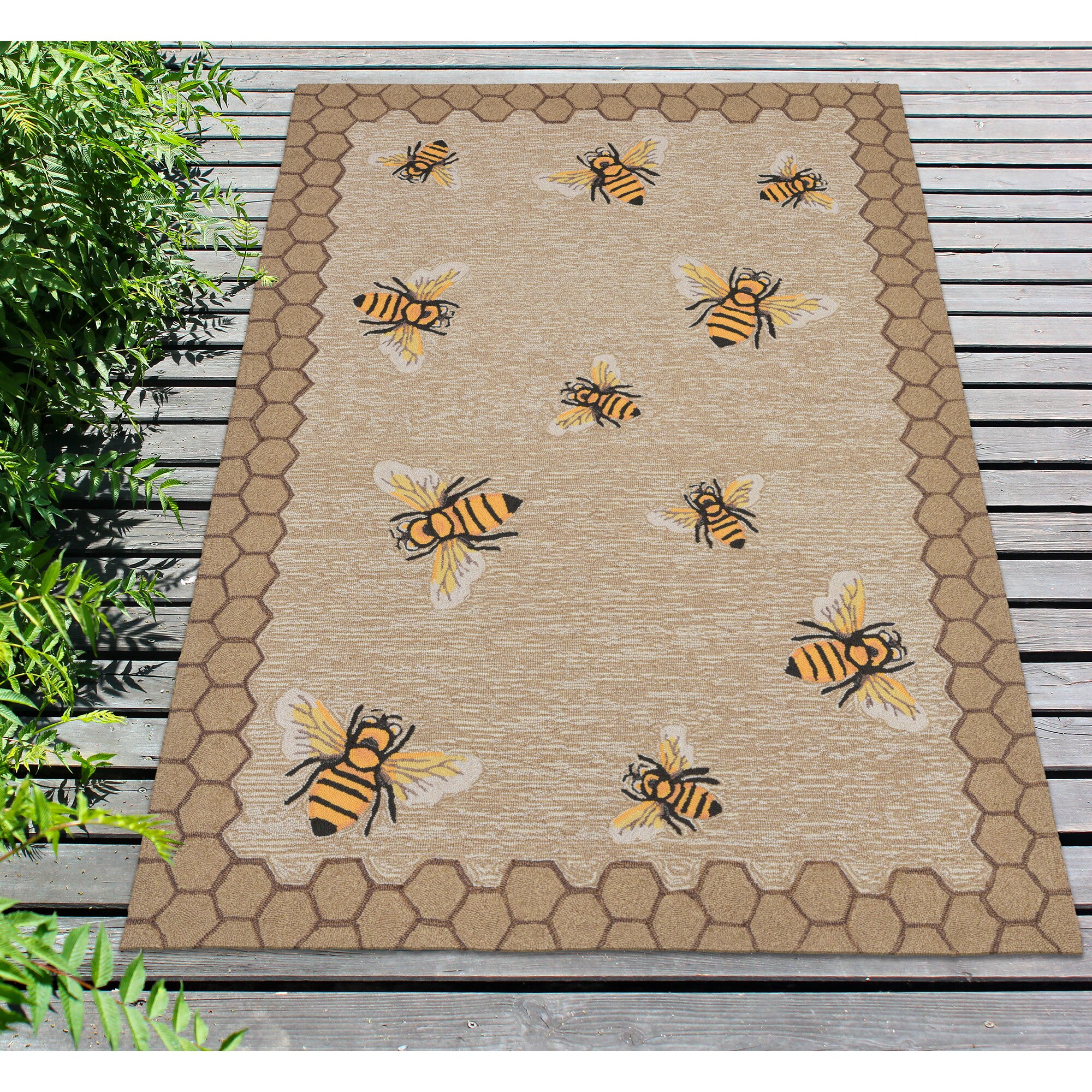 Liora Manne 2-ft x 3-ft Midnight Rectangular Indoor or Outdoor Decorative  Winter Door Mat in the Mats department at