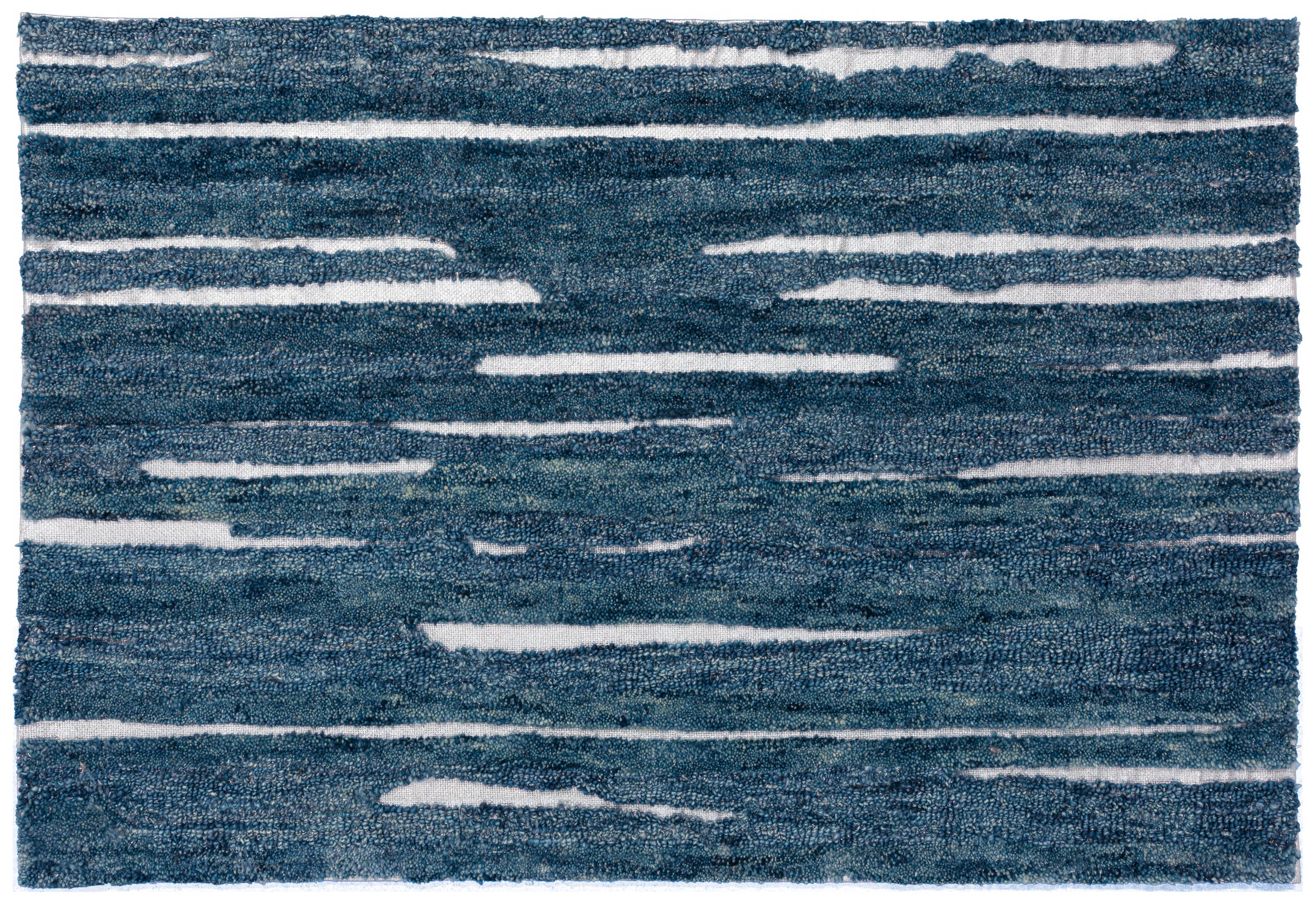 Addison Rugs ADZ32BL2X3 Dazzle 2 X 3 Wool Blue Indoor Solid Bohemian/Eclectic Throw Rug