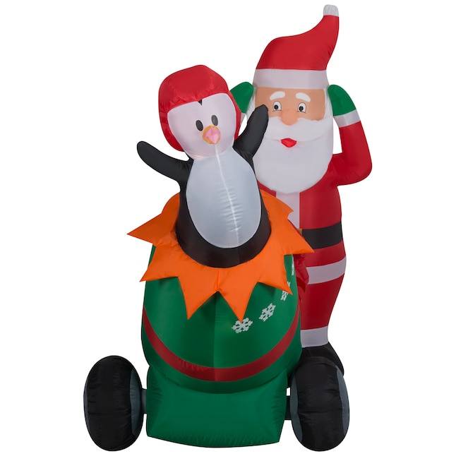 Gemmy 5.41-ft Lighted Santa Christmas Inflatable in the Christmas ...